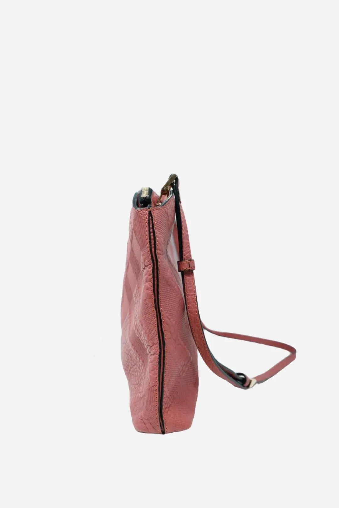 Burberry Purple Leather Shoulder Bag
