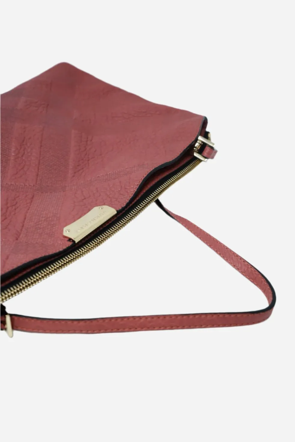 Burberry Purple Leather Shoulder Bag