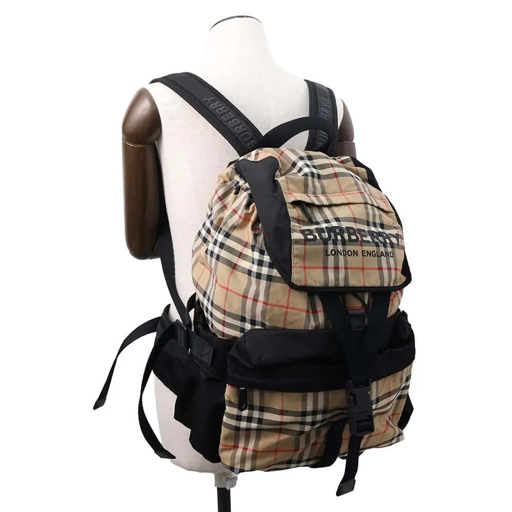 BURBERRY Vintage Check Backpack Beige/Black8010372 Nylon