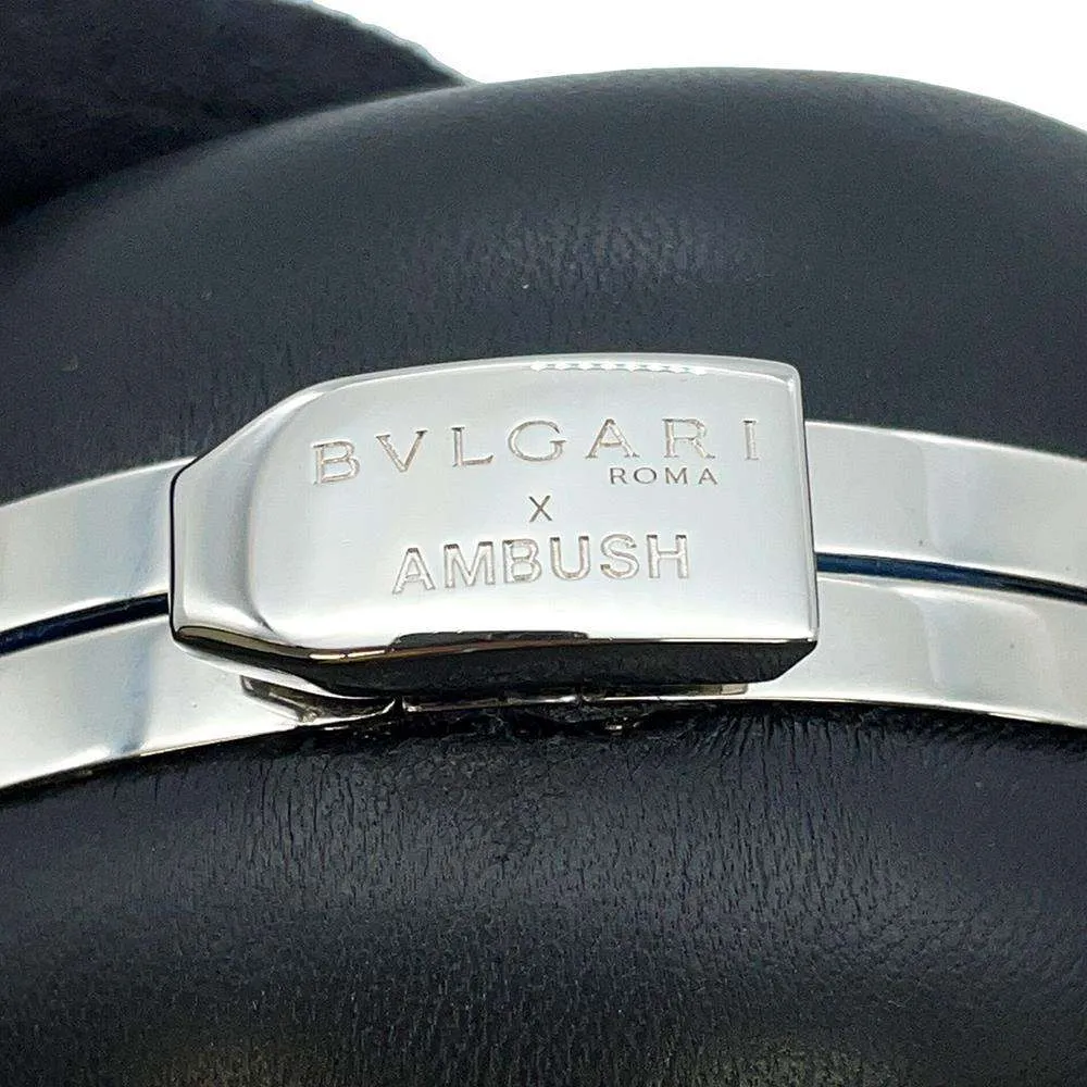 BVLGARI Ambush Collaboration Serpenti Minodiaire Shoulder Bag Black Leather