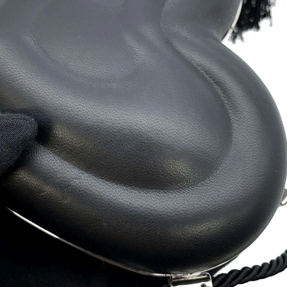 BVLGARI Ambush Collaboration Serpenti Minodiaire Shoulder Bag Black Leather