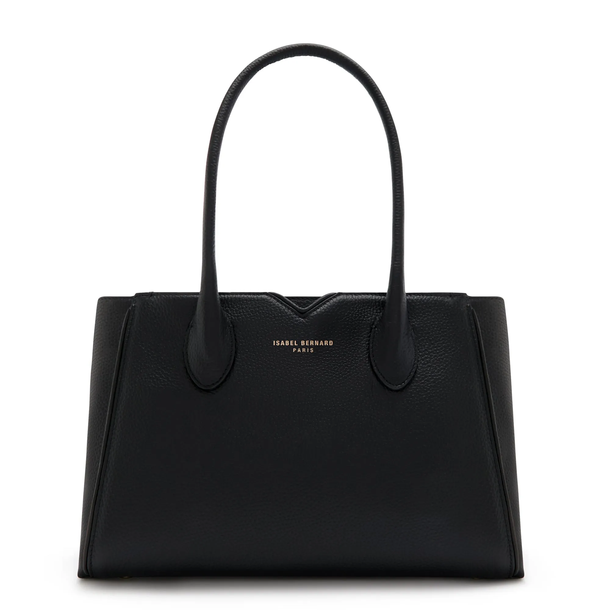 Cadeau d'Isabel black calfskin leather handbag and wallet set