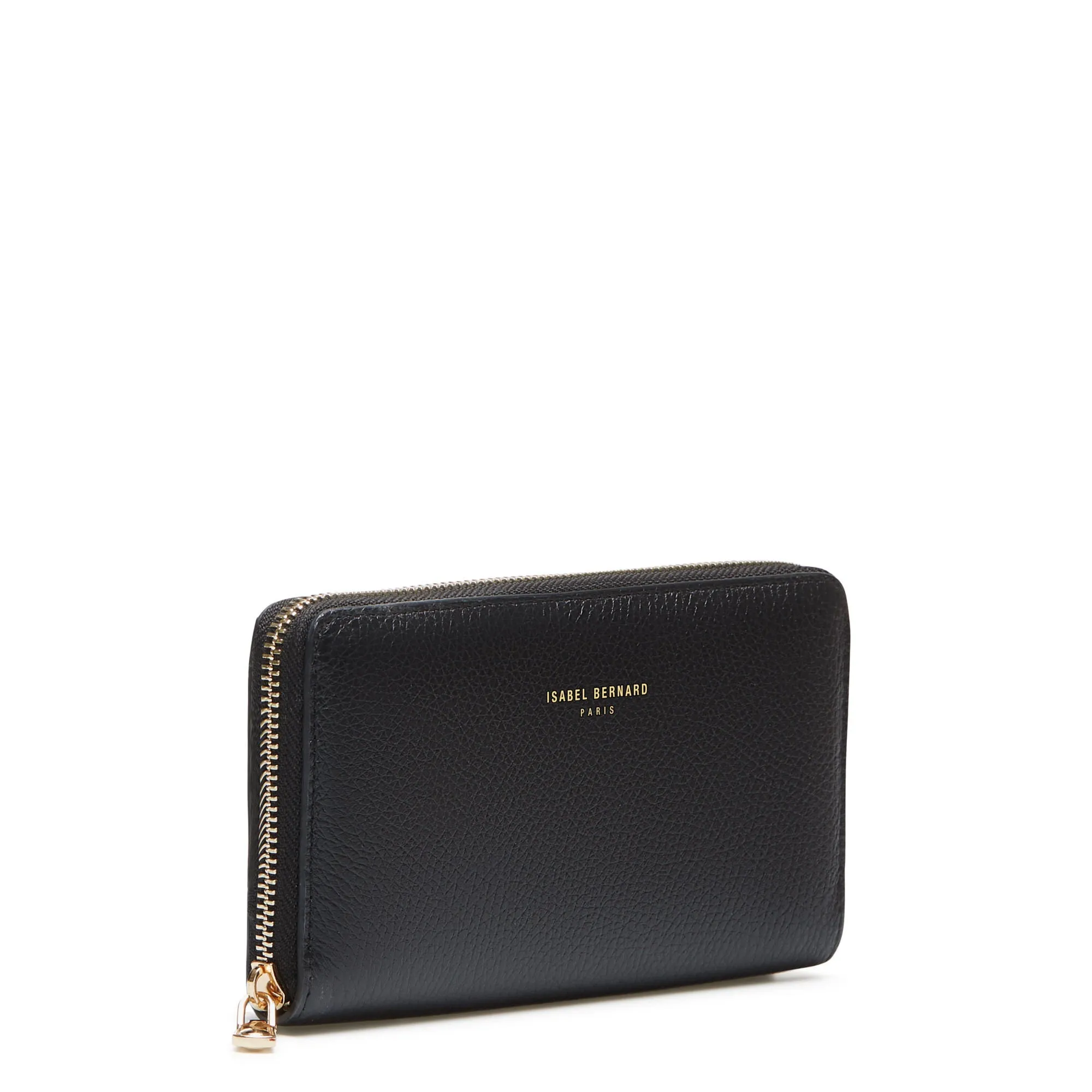 Cadeau d'Isabel black calfskin leather handbag and wallet set