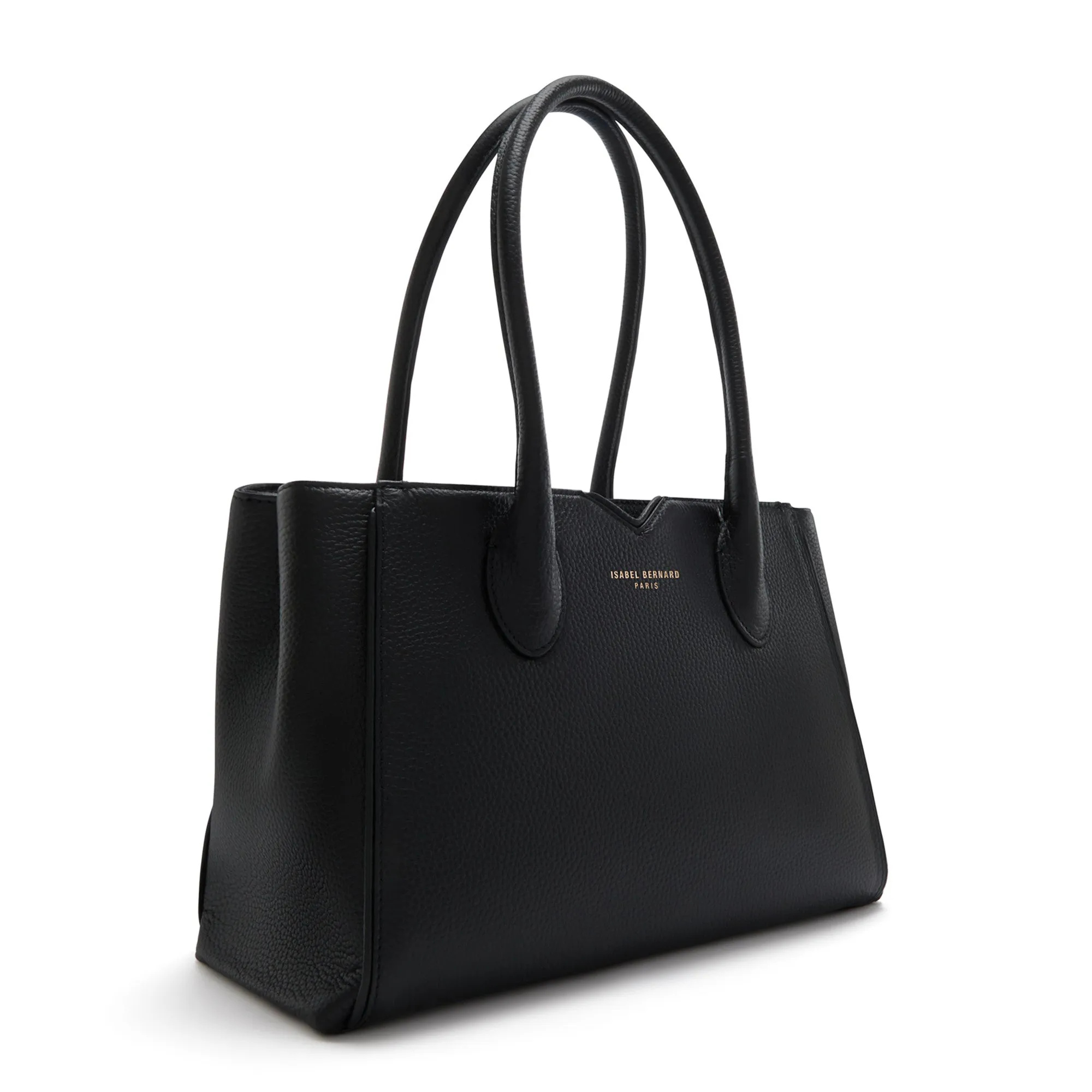 Cadeau d'Isabel black calfskin leather handbag and wallet set