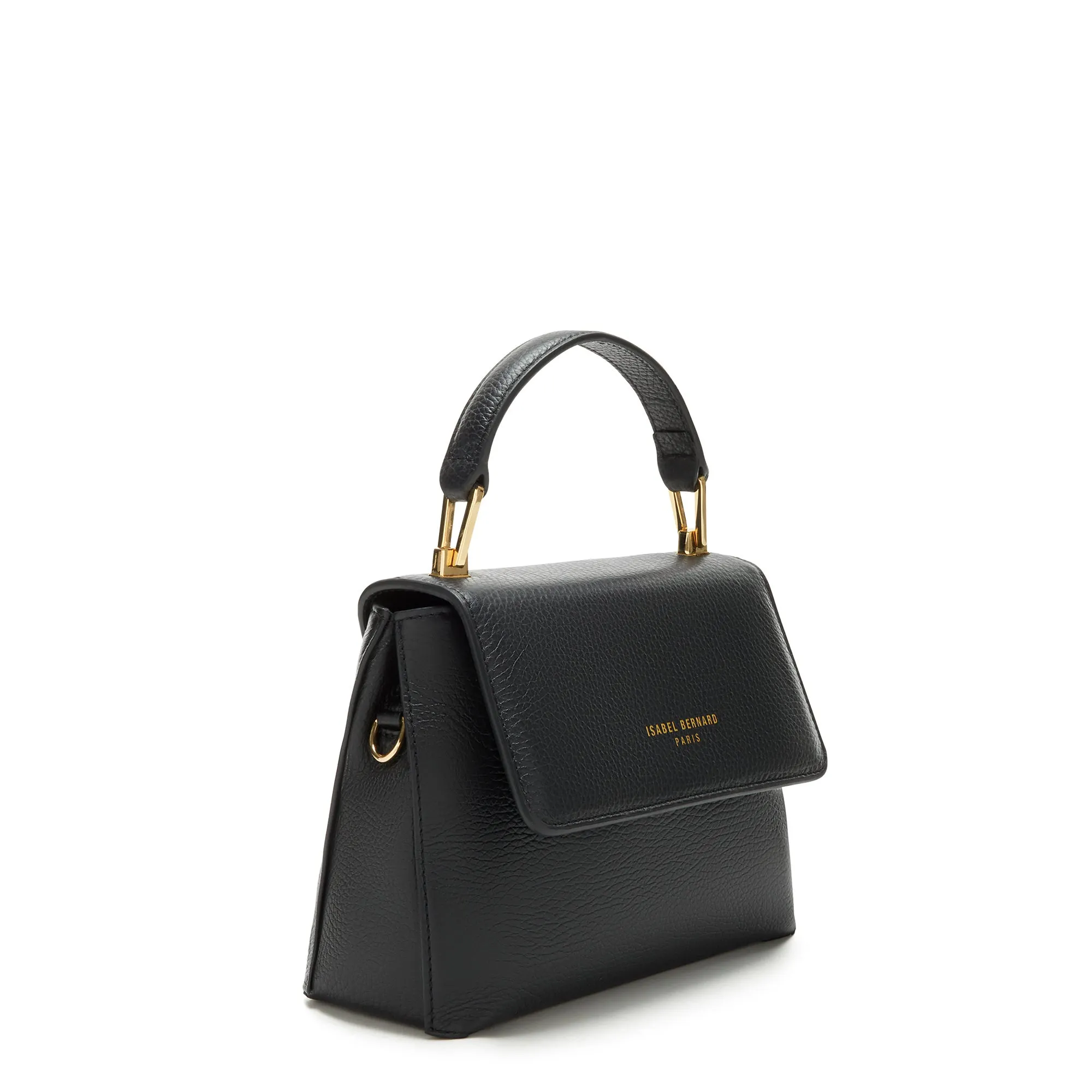 Cadeau d'Isabel black calfskin leather handbag and wallet set
