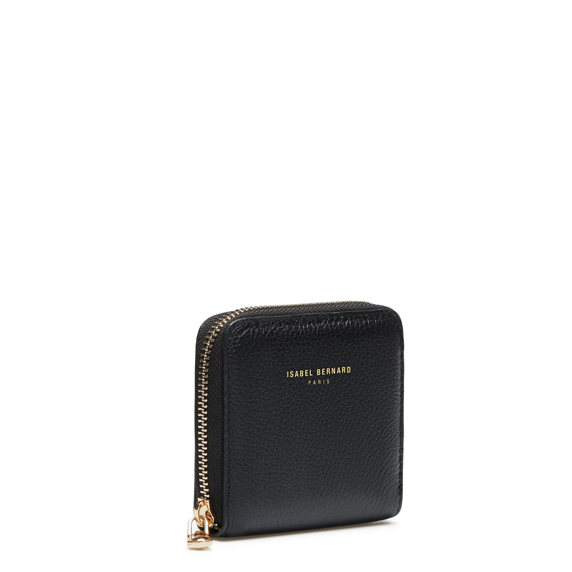 Cadeau d'Isabel black calfskin leather handbag and wallet set