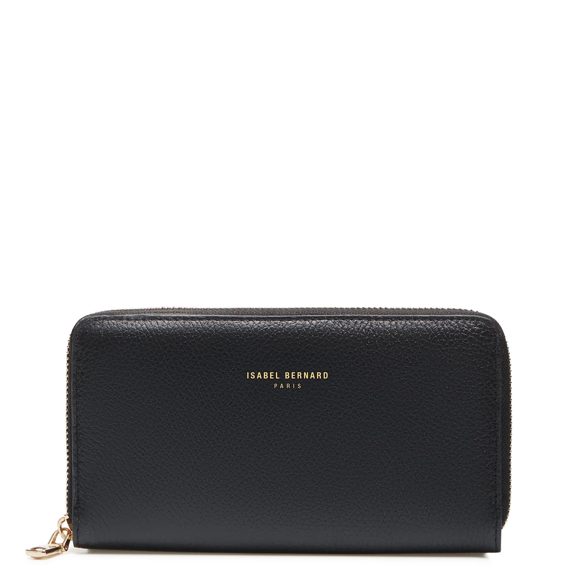 Cadeau d'Isabel black calfskin leather handbag and wallet set