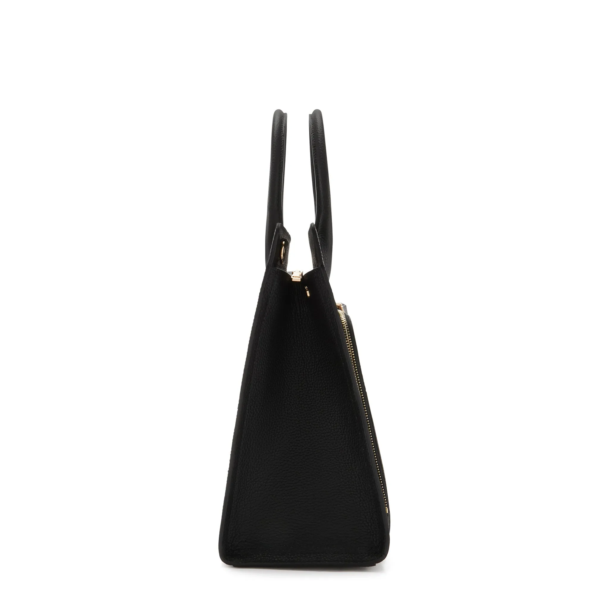 Cadeau d'Isabel black calfskin leather handbag and wallet set
