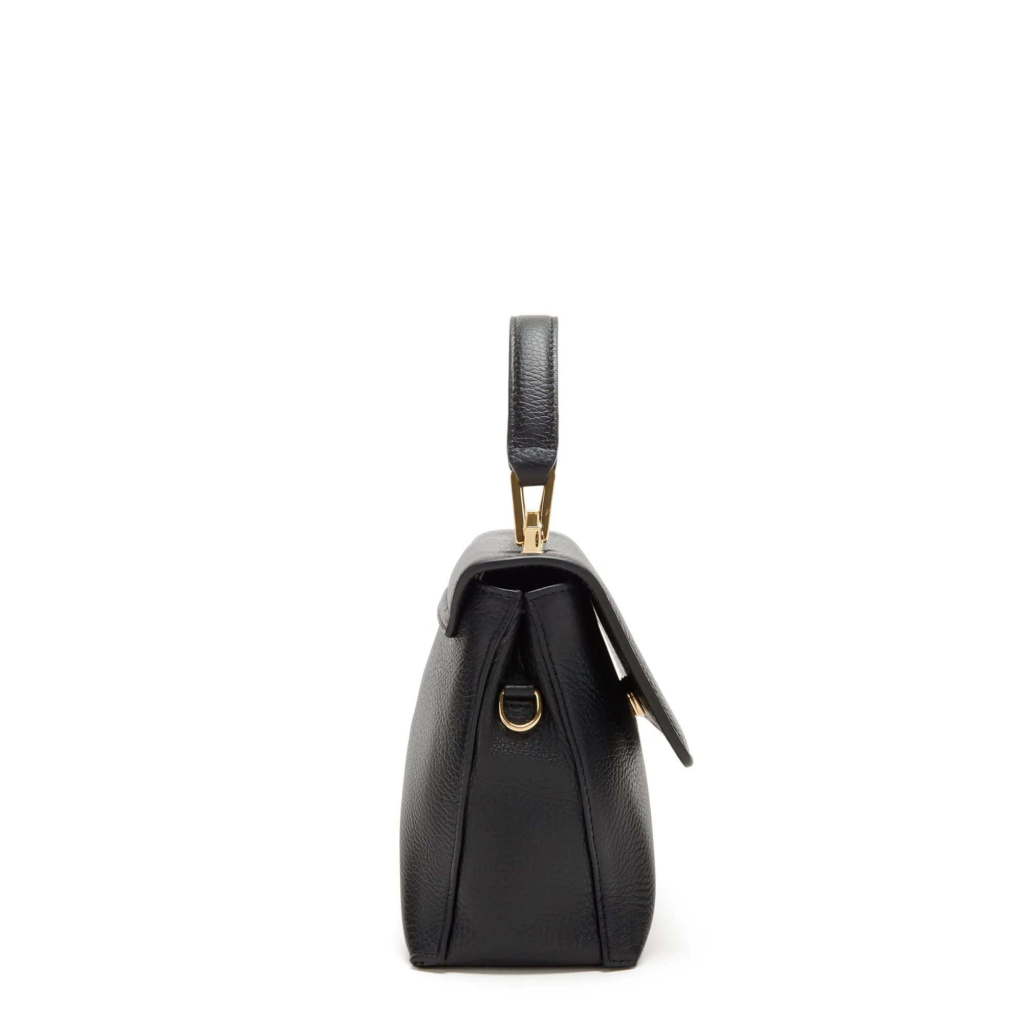 Cadeau d'Isabel black calfskin leather handbag and wallet set