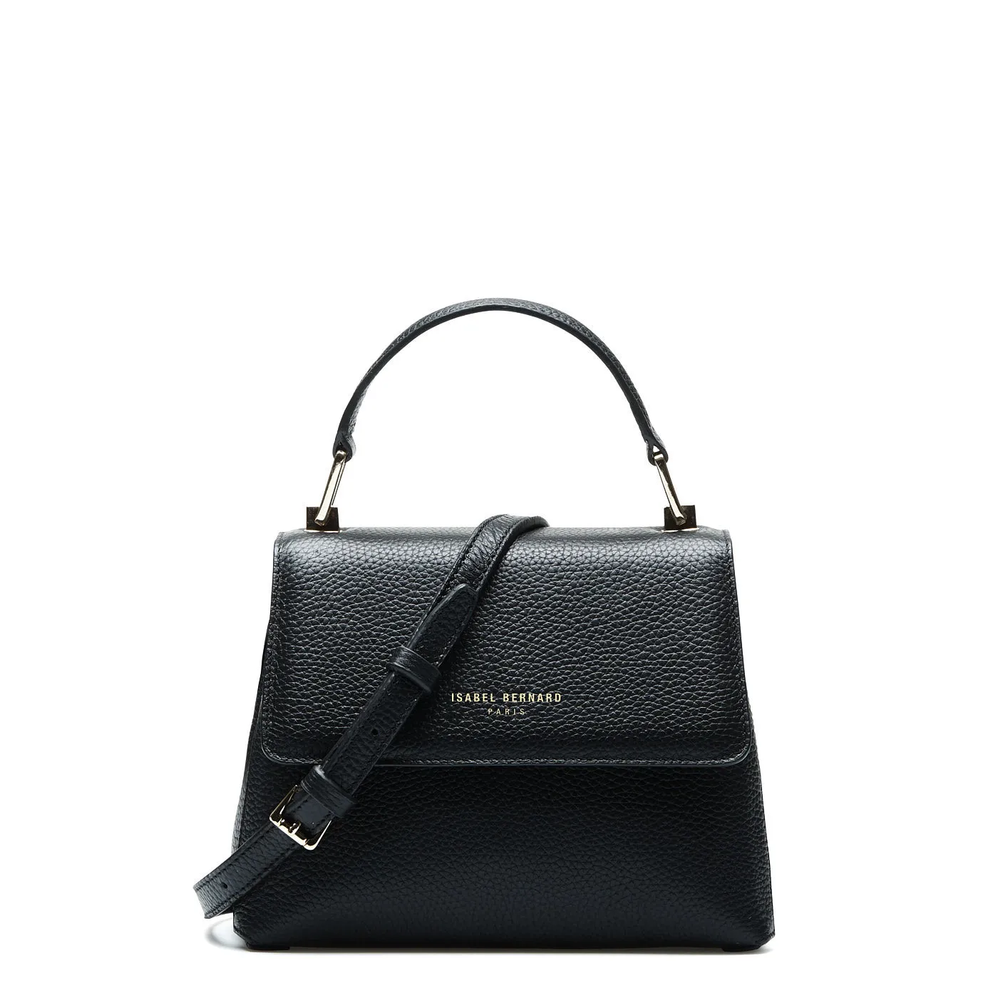 Cadeau d'Isabel black calfskin leather handbag and wallet set