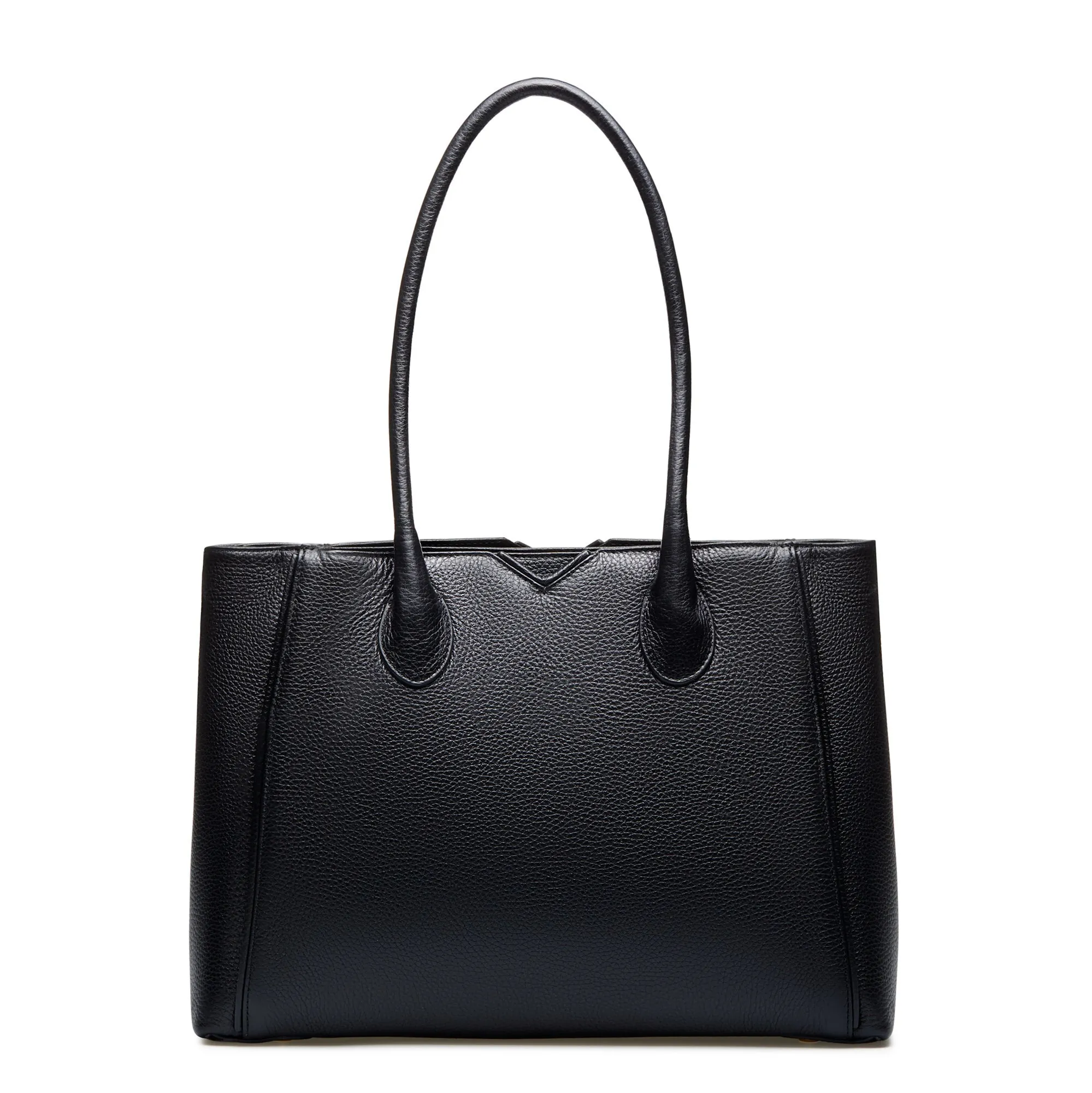 Cadeau d'Isabel black calfskin leather handbag and wallet set