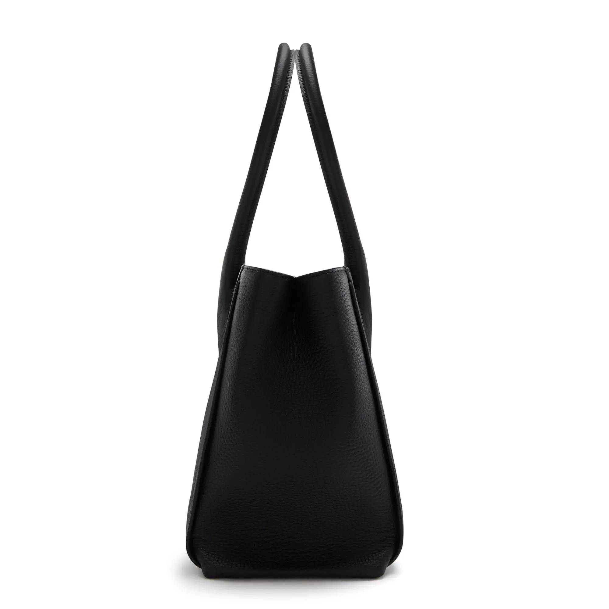 Cadeau d'Isabel black calfskin leather handbag and wallet set