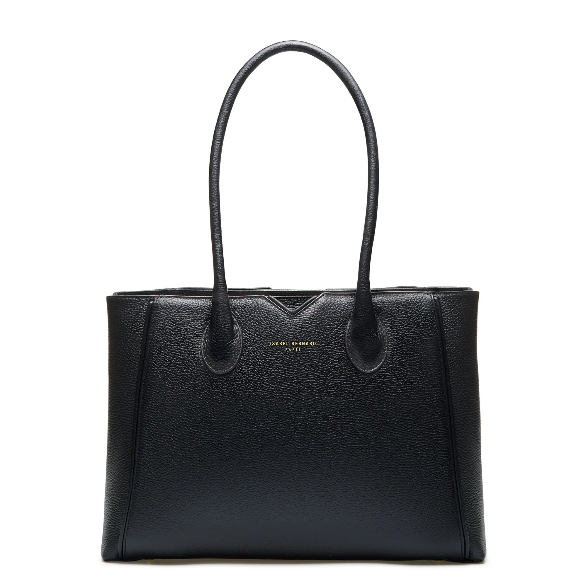 Cadeau d'Isabel black calfskin leather handbag and wallet set