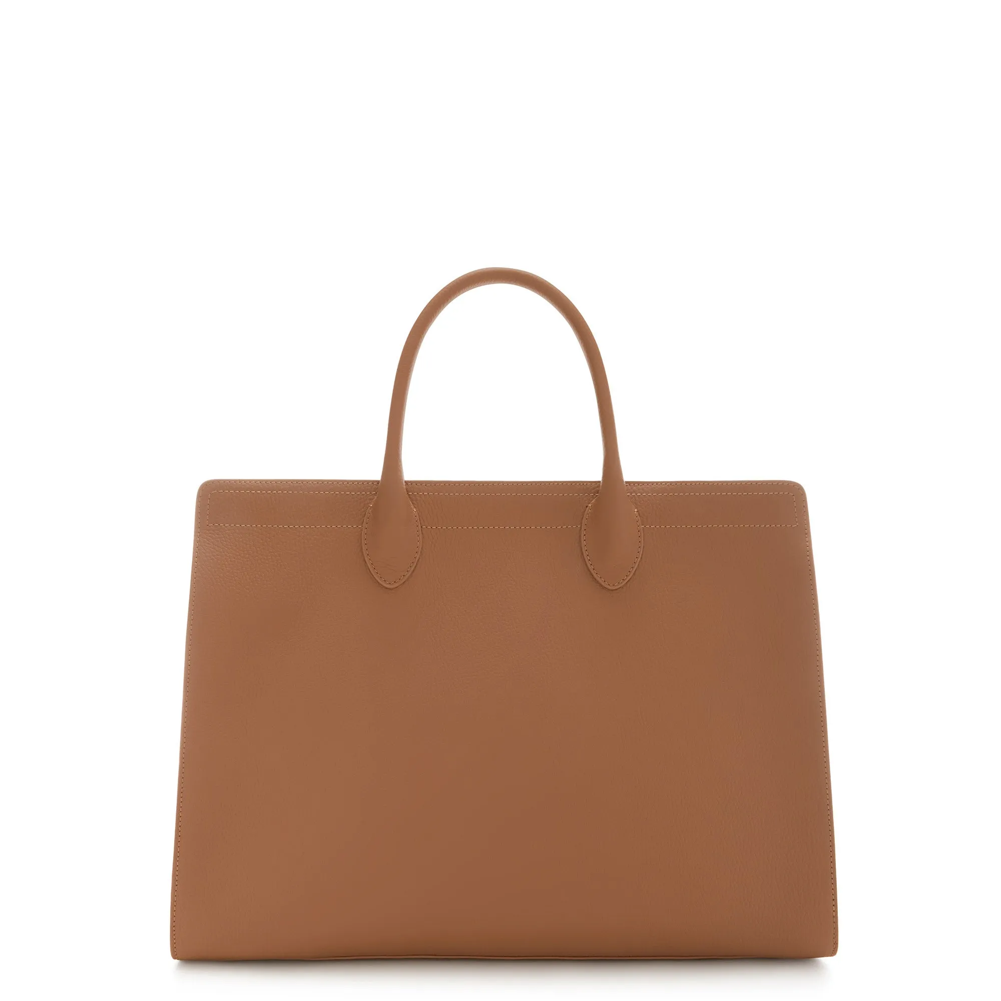 Cadeau d'Isabel camel calfskin leather handbag and wallet set