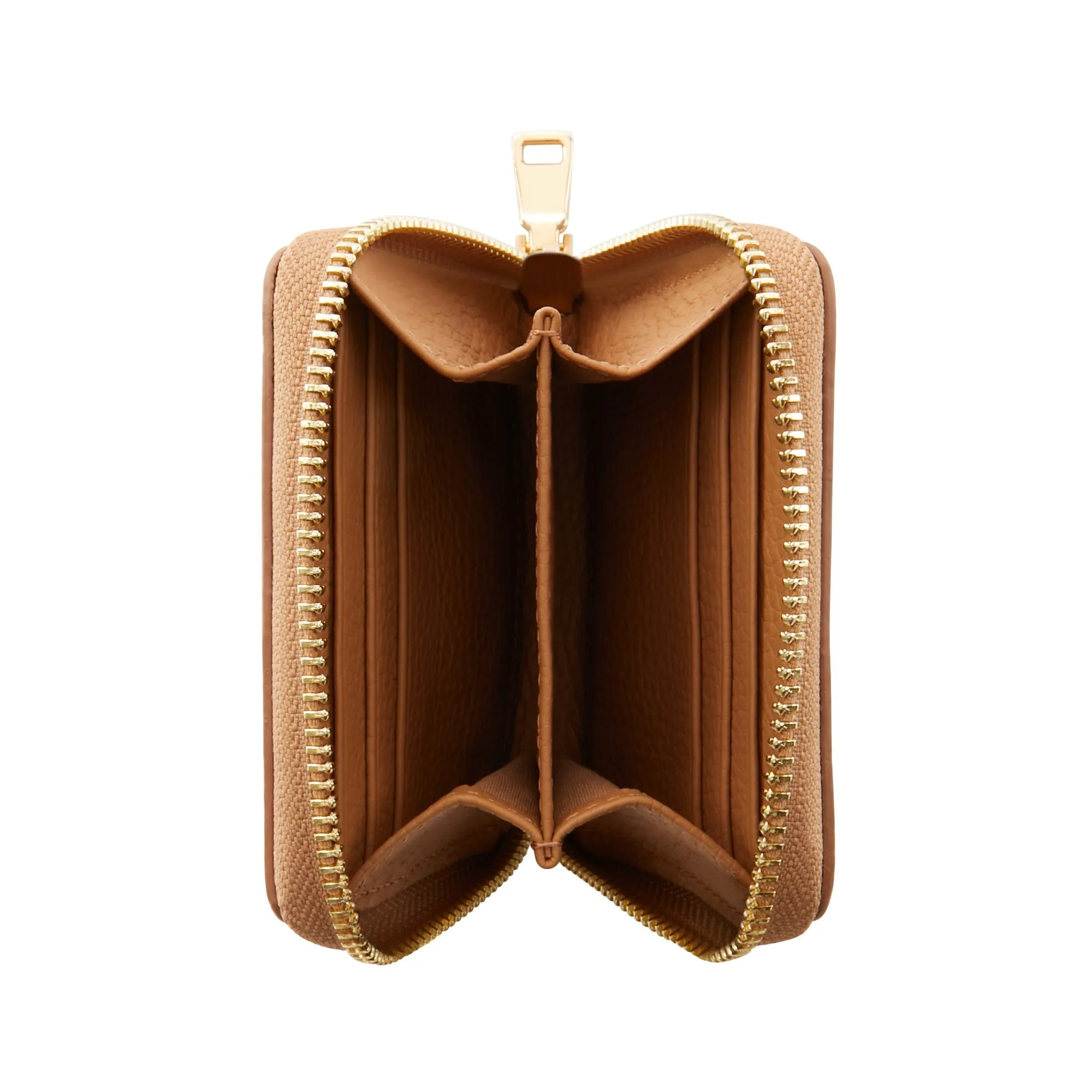 Cadeau d'Isabel camel calfskin leather handbag and wallet set