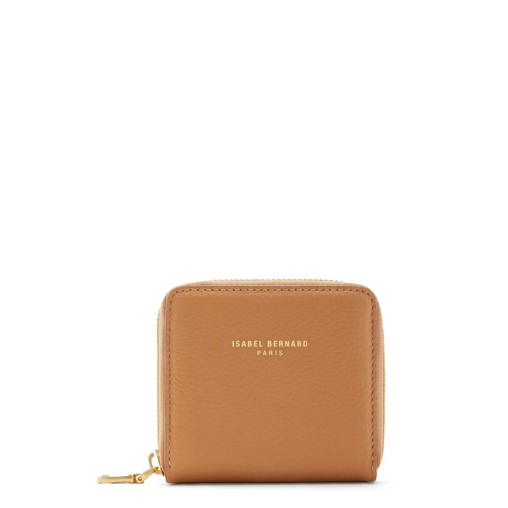 Cadeau d'Isabel camel calfskin leather handbag and wallet set