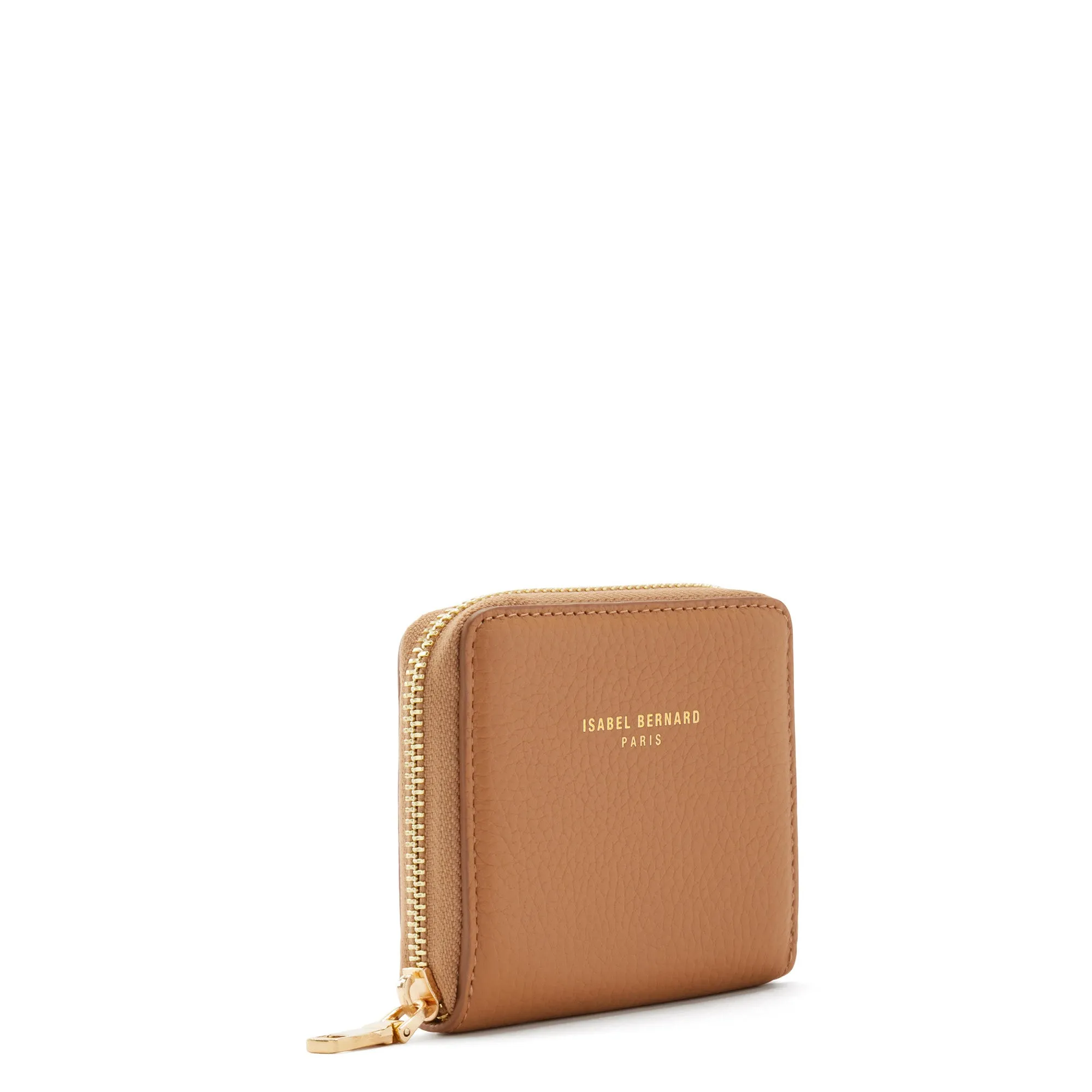 Cadeau d'Isabel camel calfskin leather handbag and wallet set