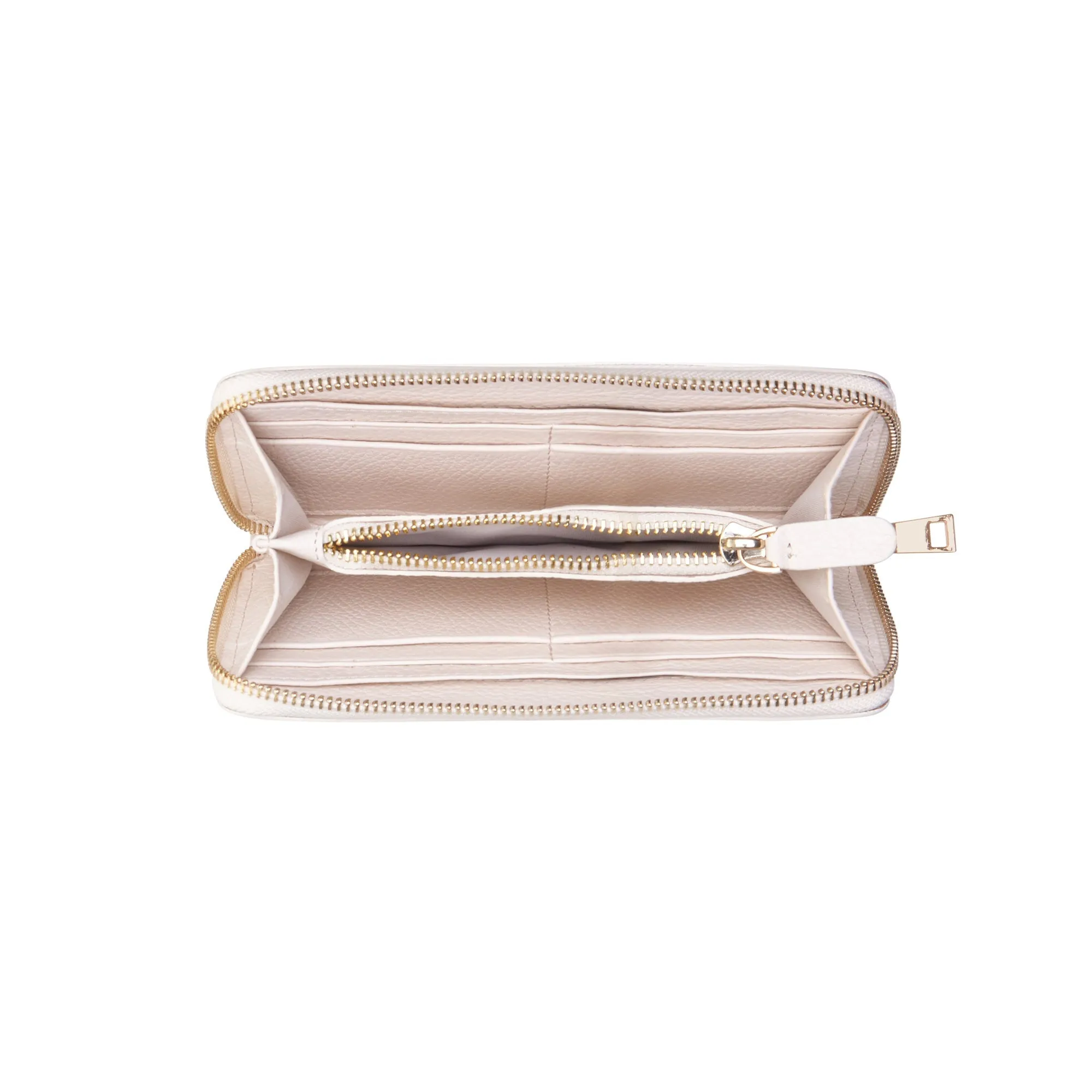 Cadeau d'Isabel cream calfskin leather handbag and wallet set