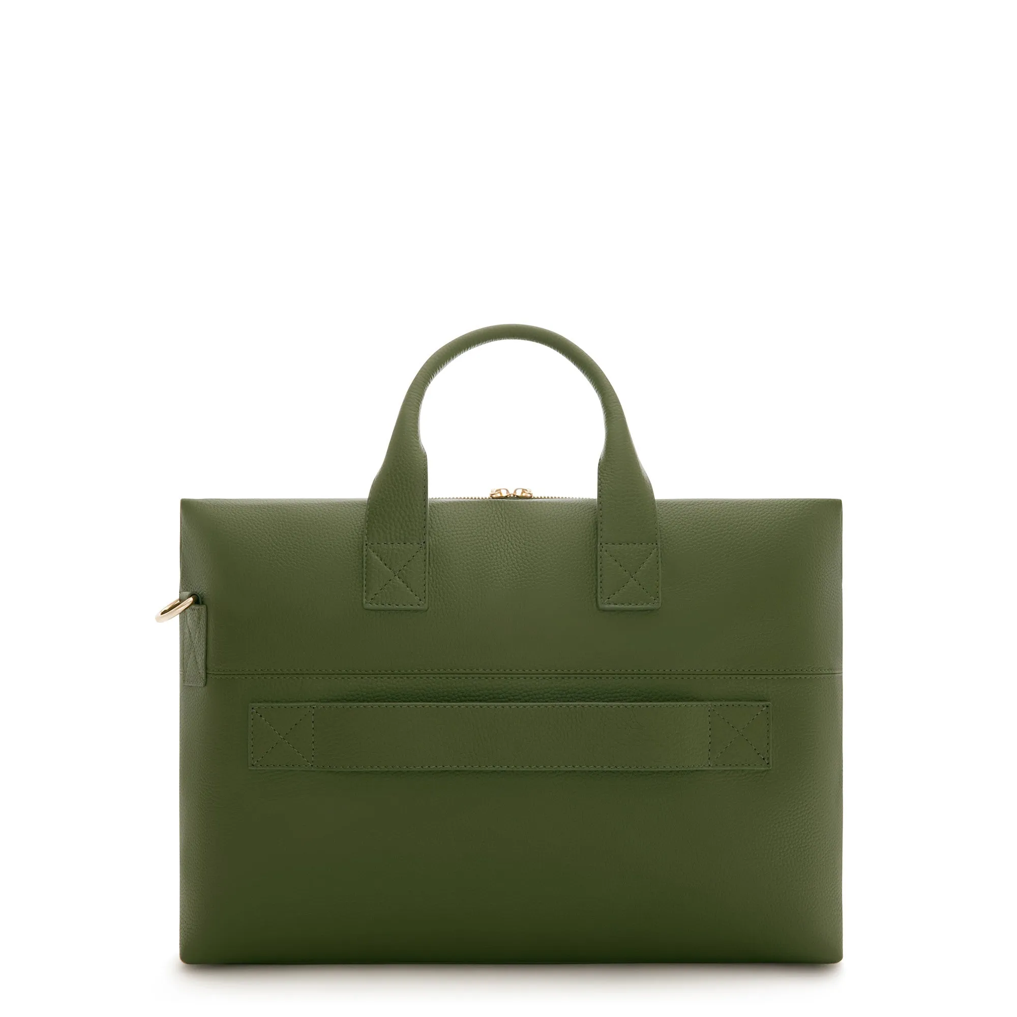 Cadeau d'Isabel green calfskin leather handbag and wallet set
