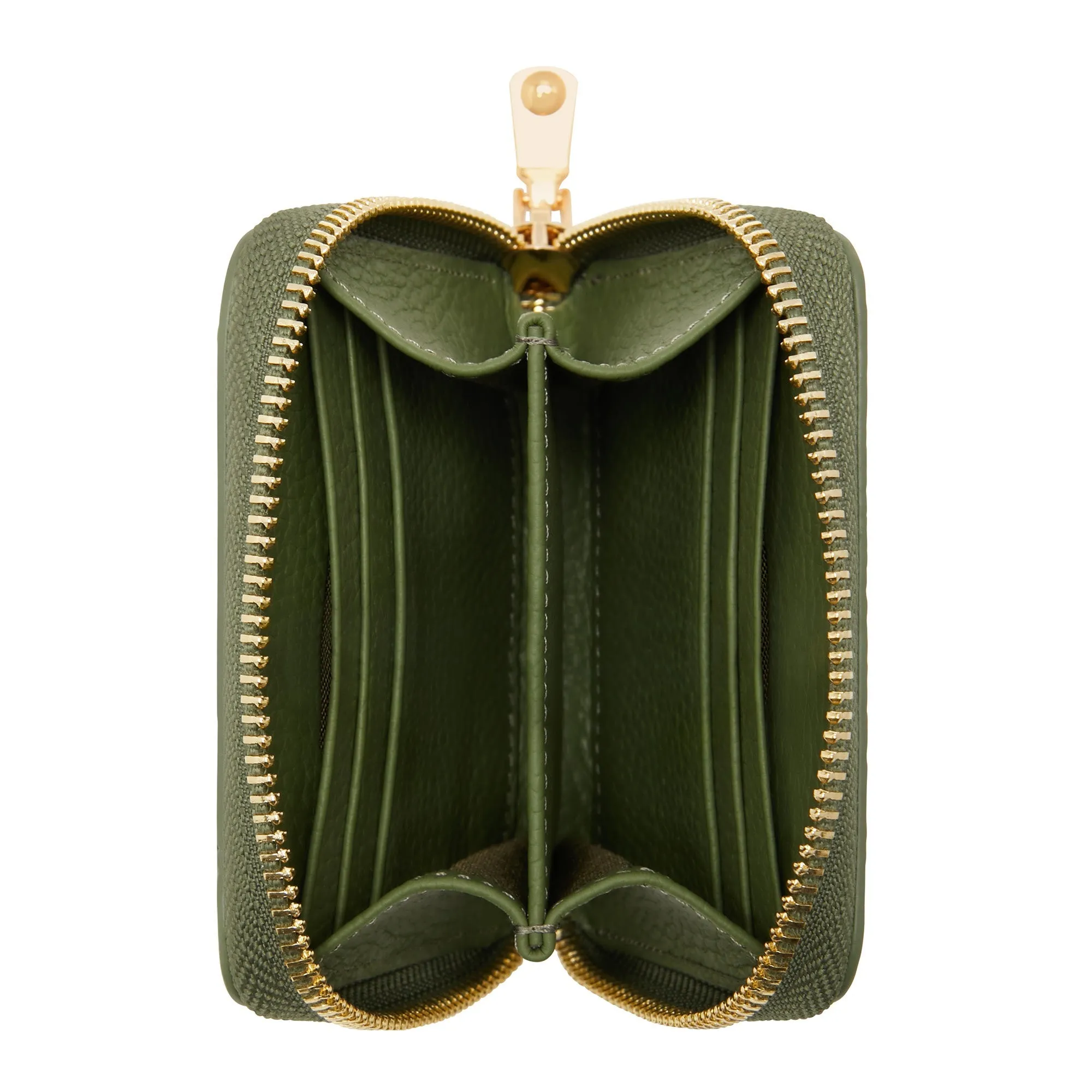 Cadeau d'Isabel green calfskin leather handbag and wallet set