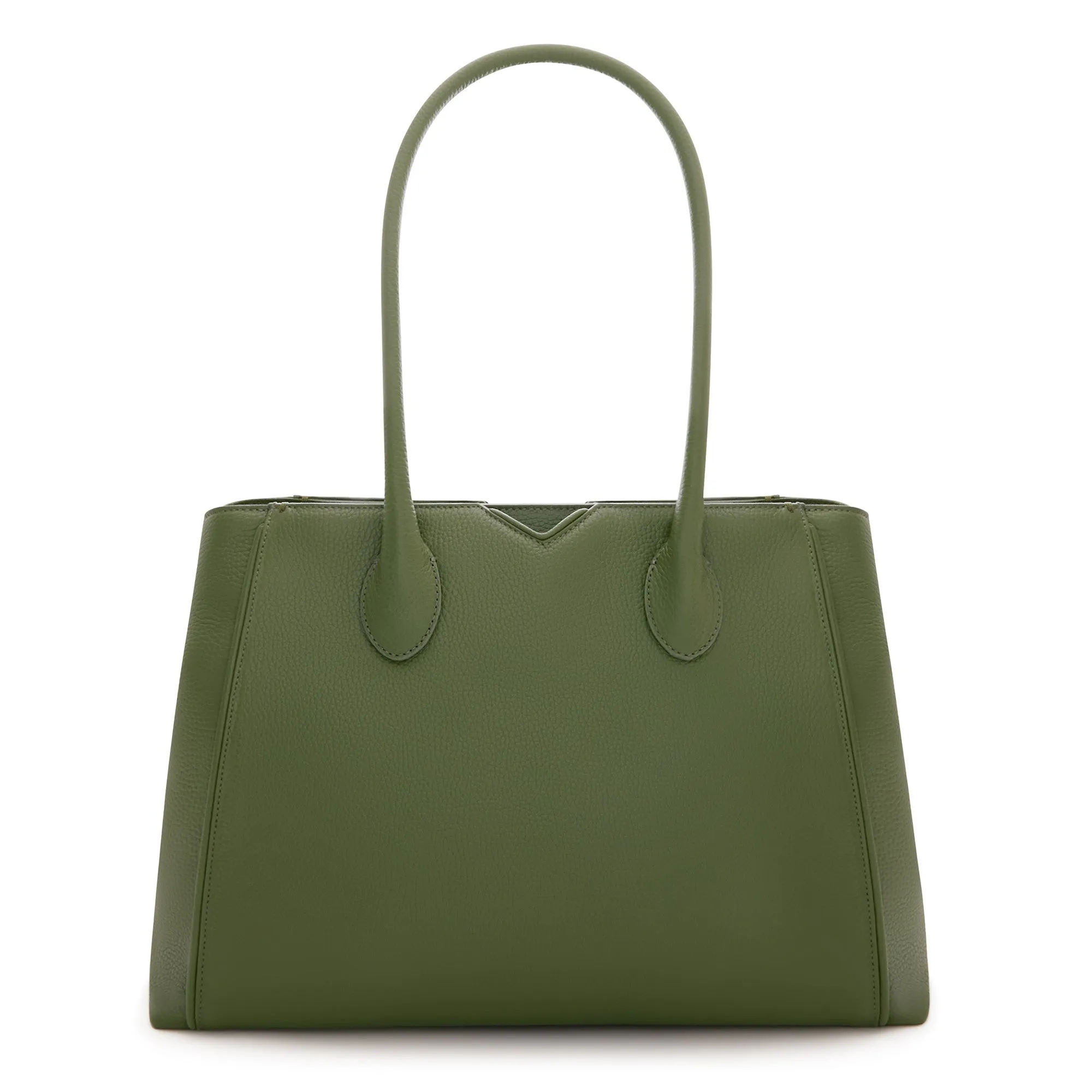 Cadeau d'Isabel green calfskin leather handbag and wallet set
