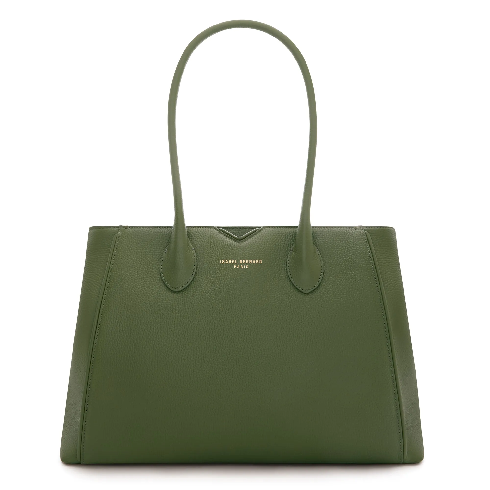 Cadeau d'Isabel green calfskin leather handbag and wallet set