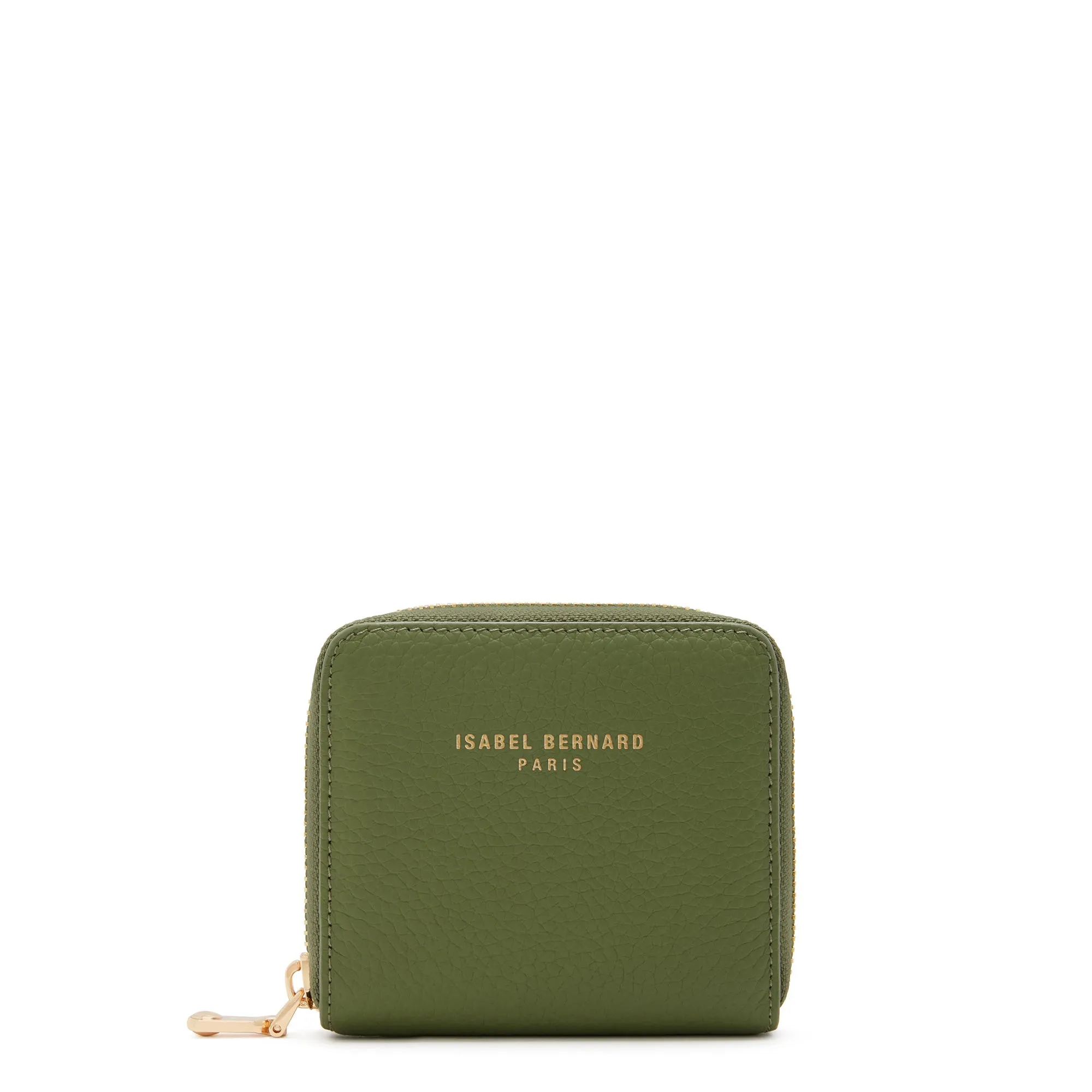 Cadeau d'Isabel green calfskin leather handbag and wallet set