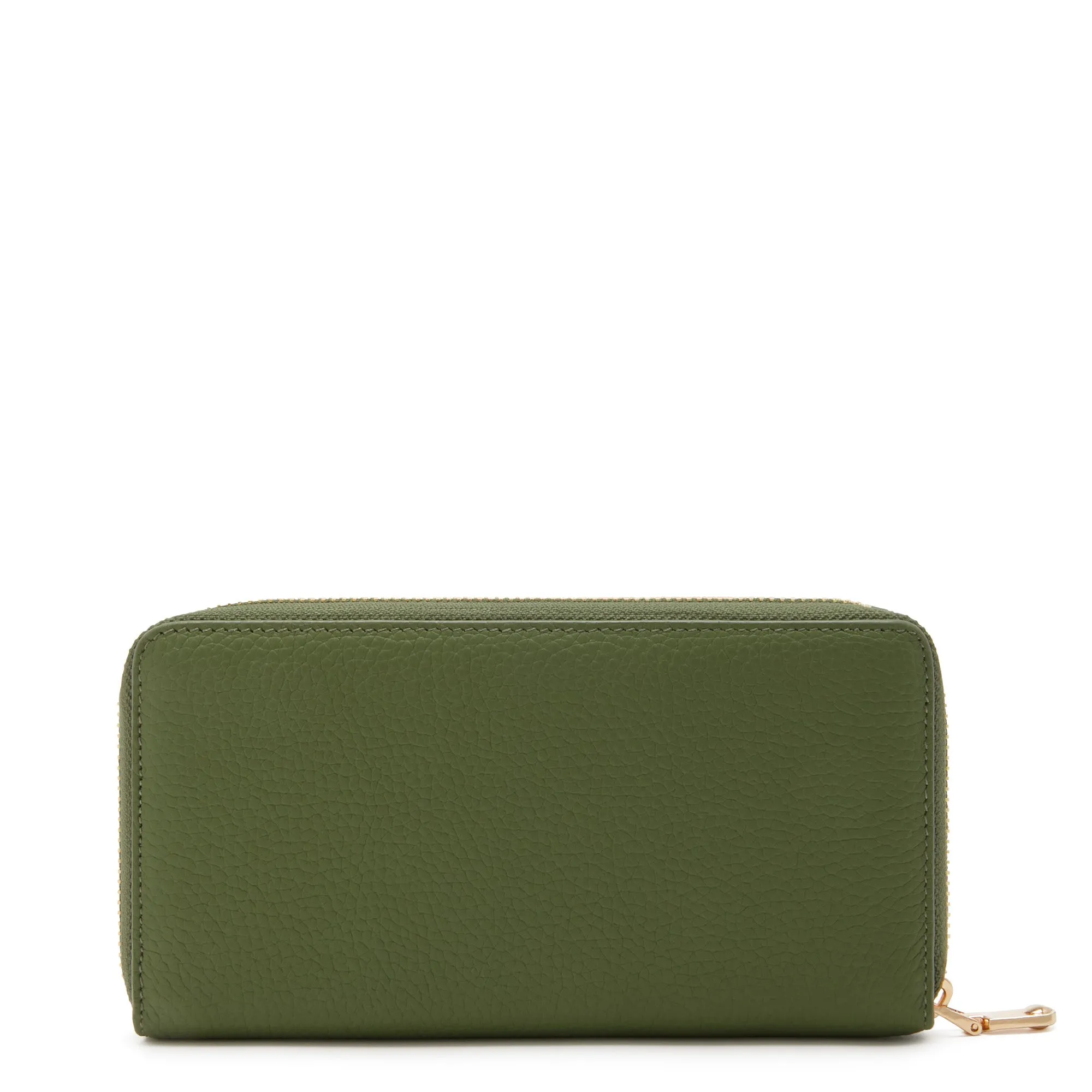 Cadeau d'Isabel green calfskin leather handbag and wallet set