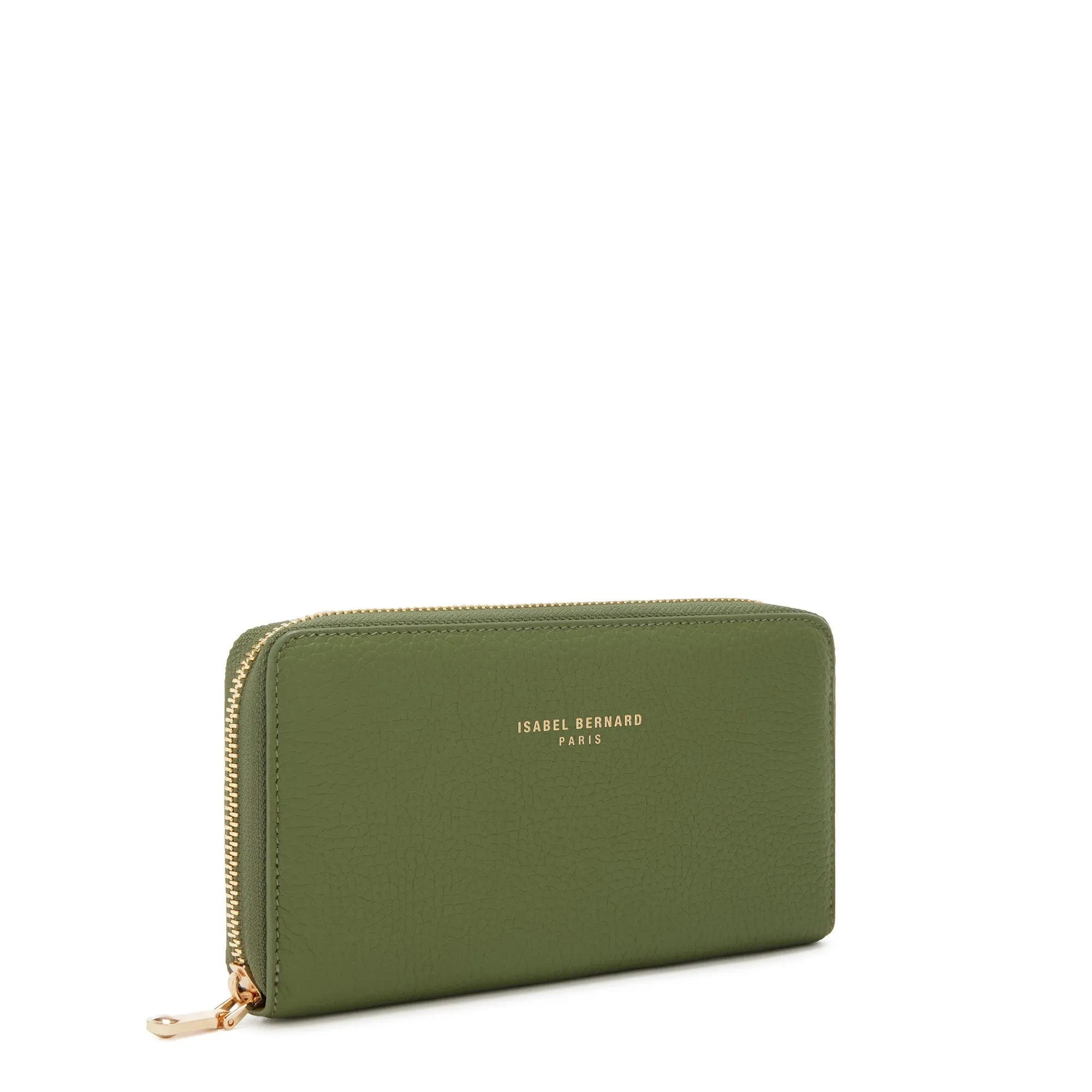 Cadeau d'Isabel green calfskin leather handbag and wallet set