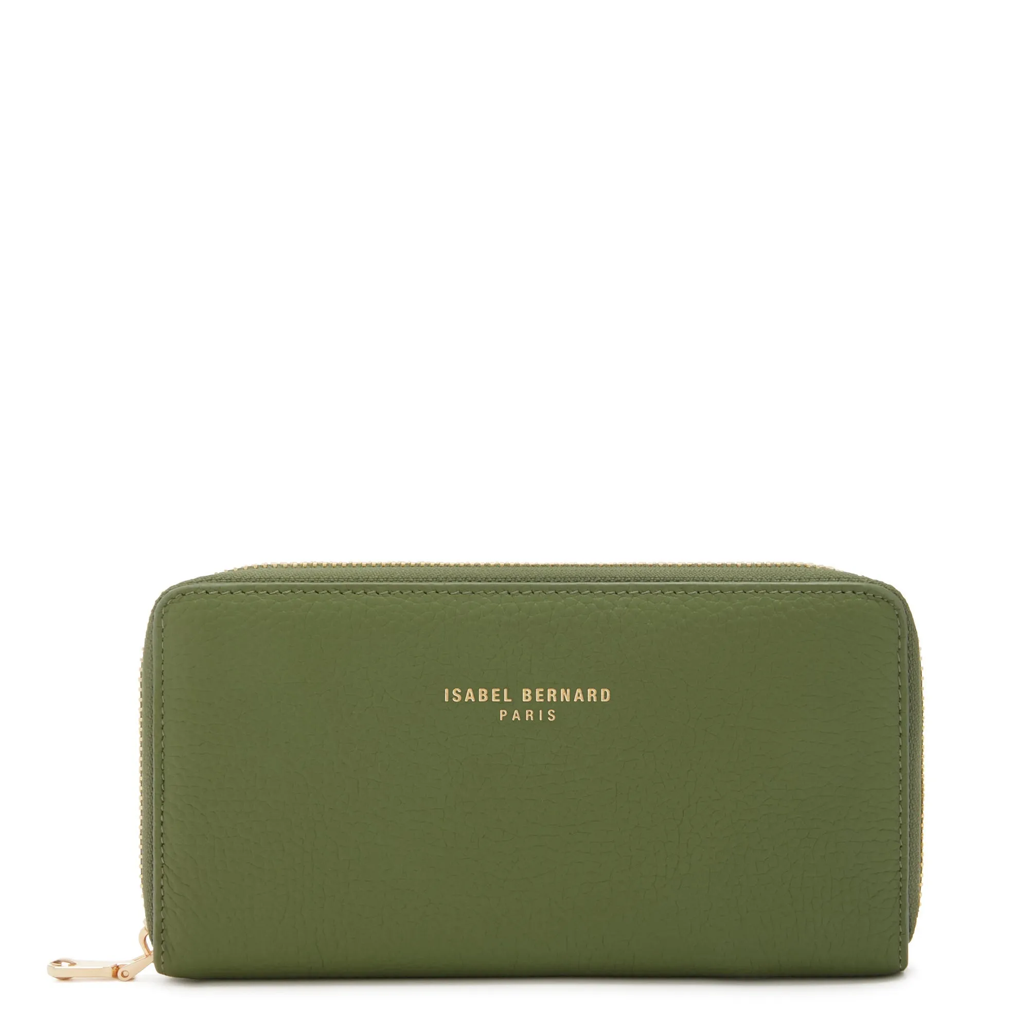 Cadeau d'Isabel green calfskin leather handbag and wallet set