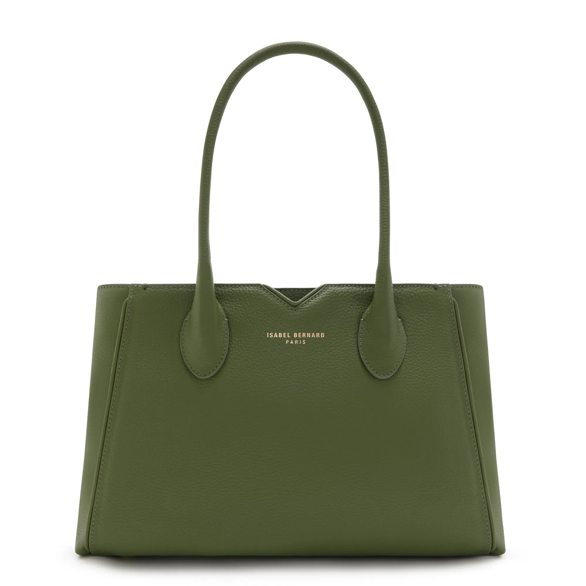 Cadeau d'Isabel green calfskin leather handbag and wallet set