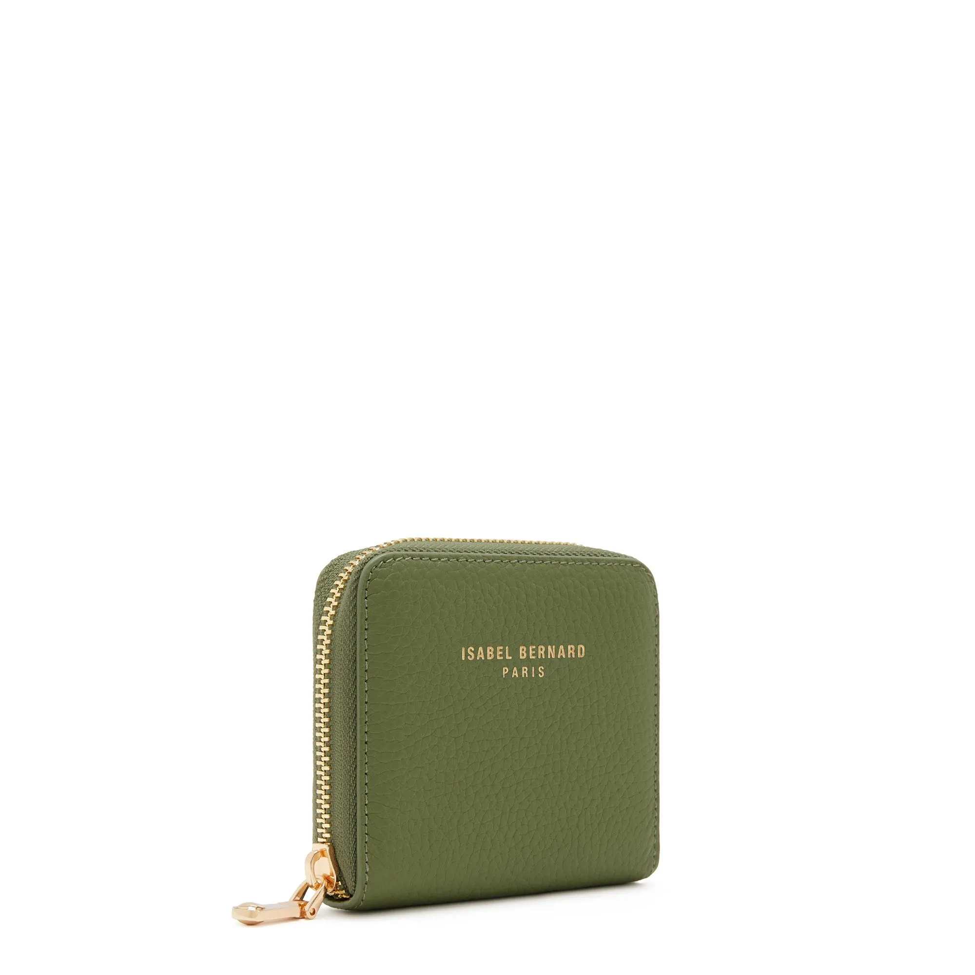 Cadeau d'Isabel green calfskin leather handbag and wallet set