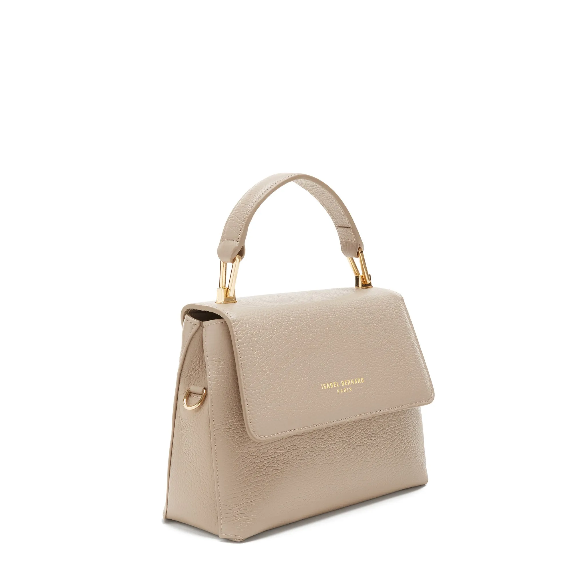 Cadeau d'Isabel taupe calfskin leather handbag and wallet set