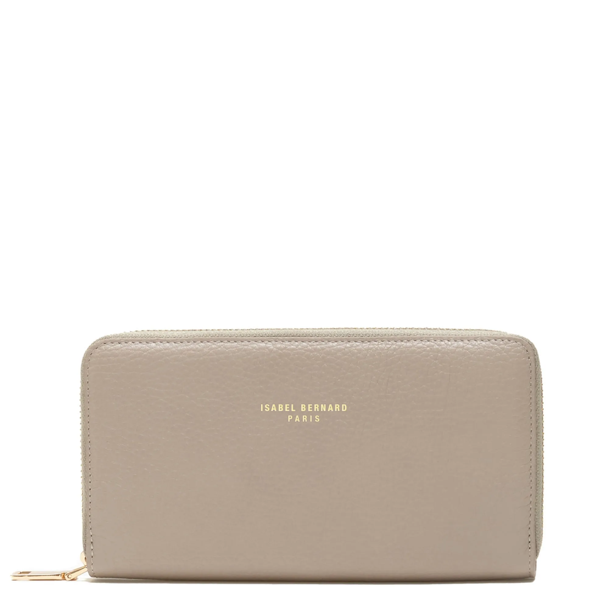 Cadeau d'Isabel taupe calfskin leather handbag and wallet set