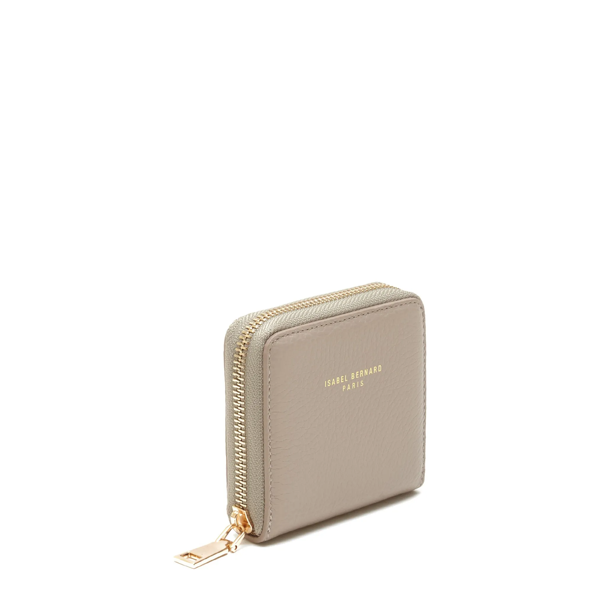 Cadeau d'Isabel taupe calfskin leather handbag and wallet set