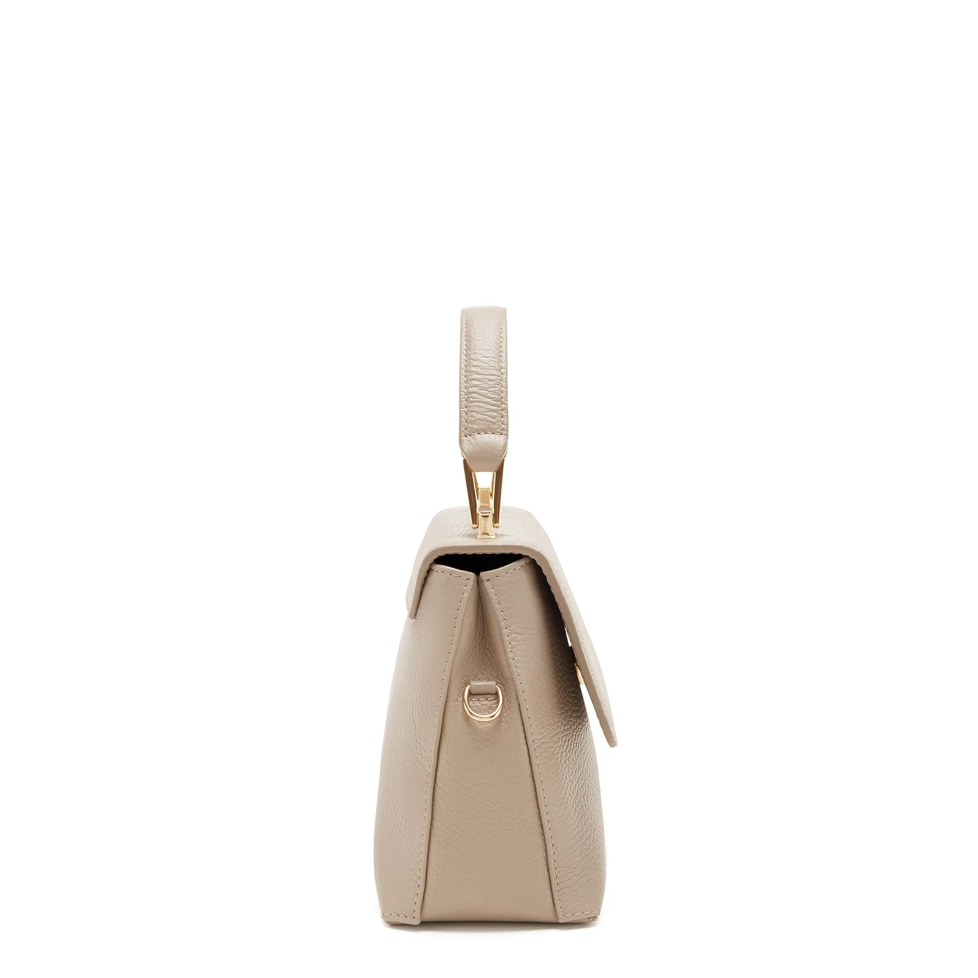 Cadeau d'Isabel taupe calfskin leather handbag and wallet set