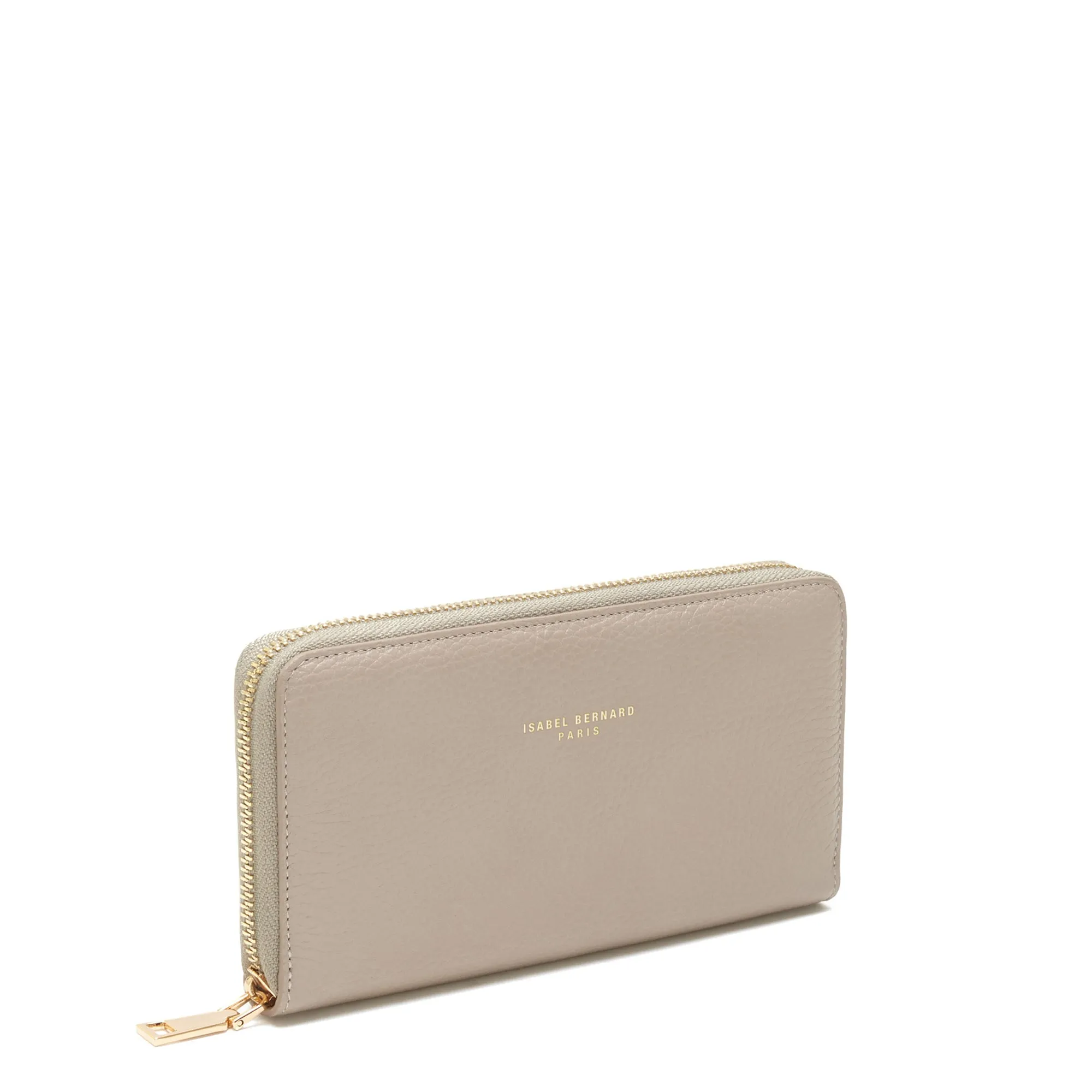 Cadeau d'Isabel taupe calfskin leather handbag and wallet set