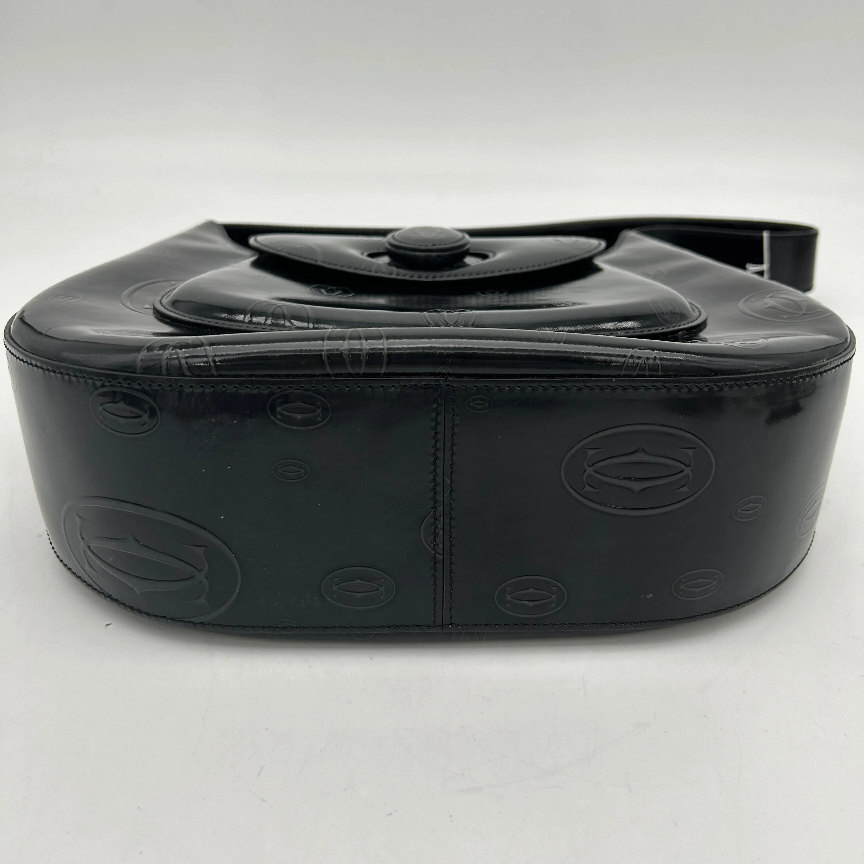 Cartier Black Happy Birthday Leather Shoulder Bag Medium