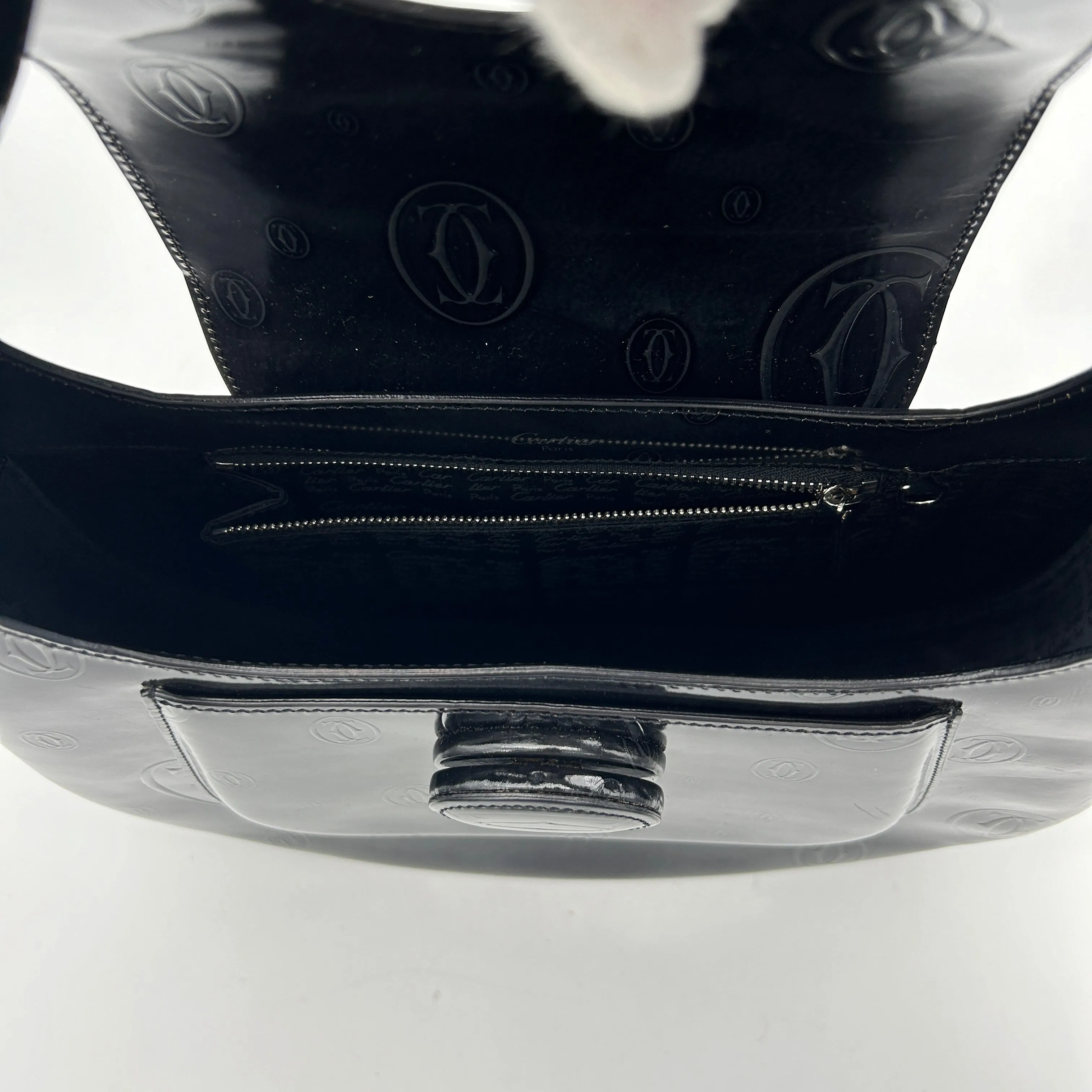 Cartier Black Happy Birthday Leather Shoulder Bag Medium