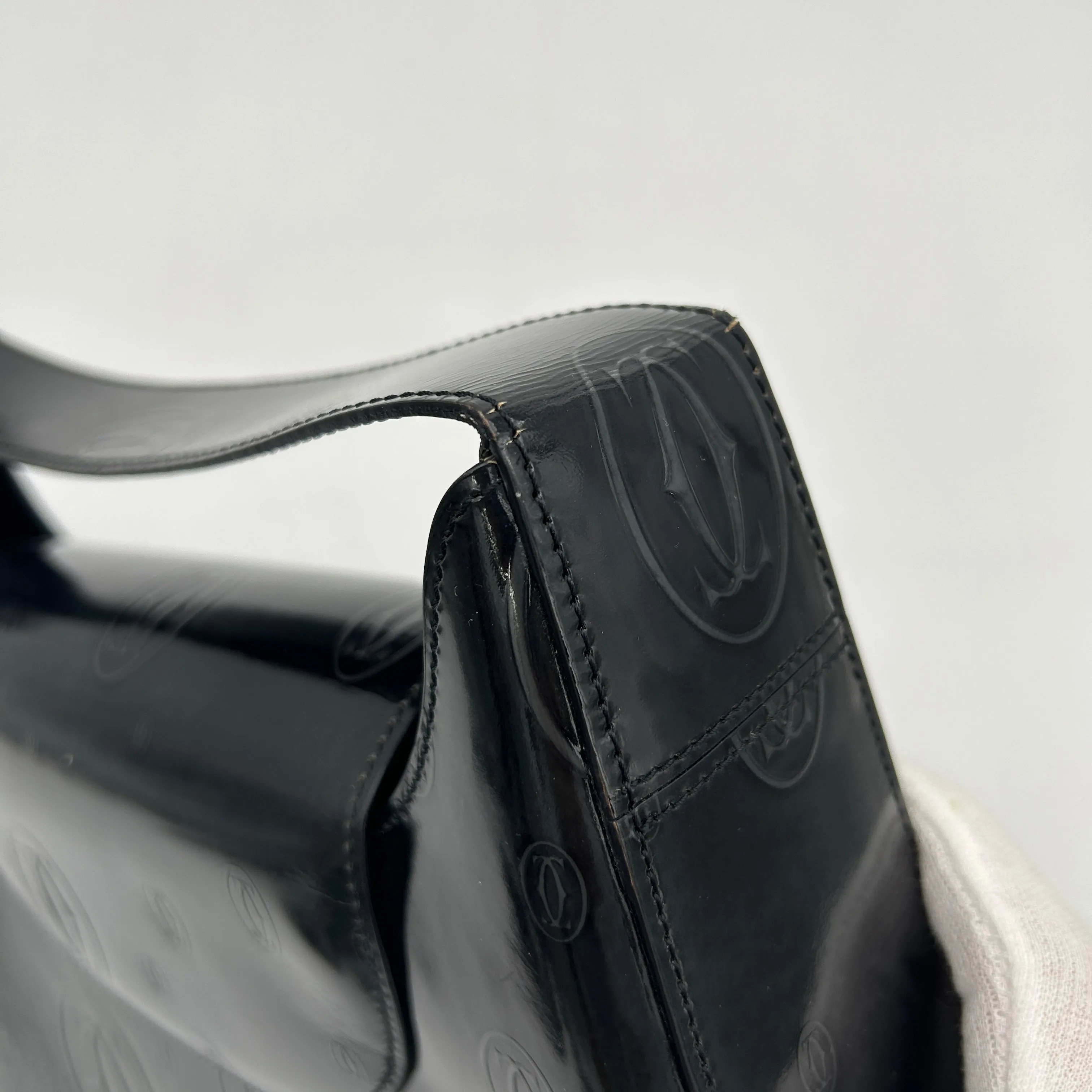 Cartier Black Happy Birthday Leather Shoulder Bag Medium