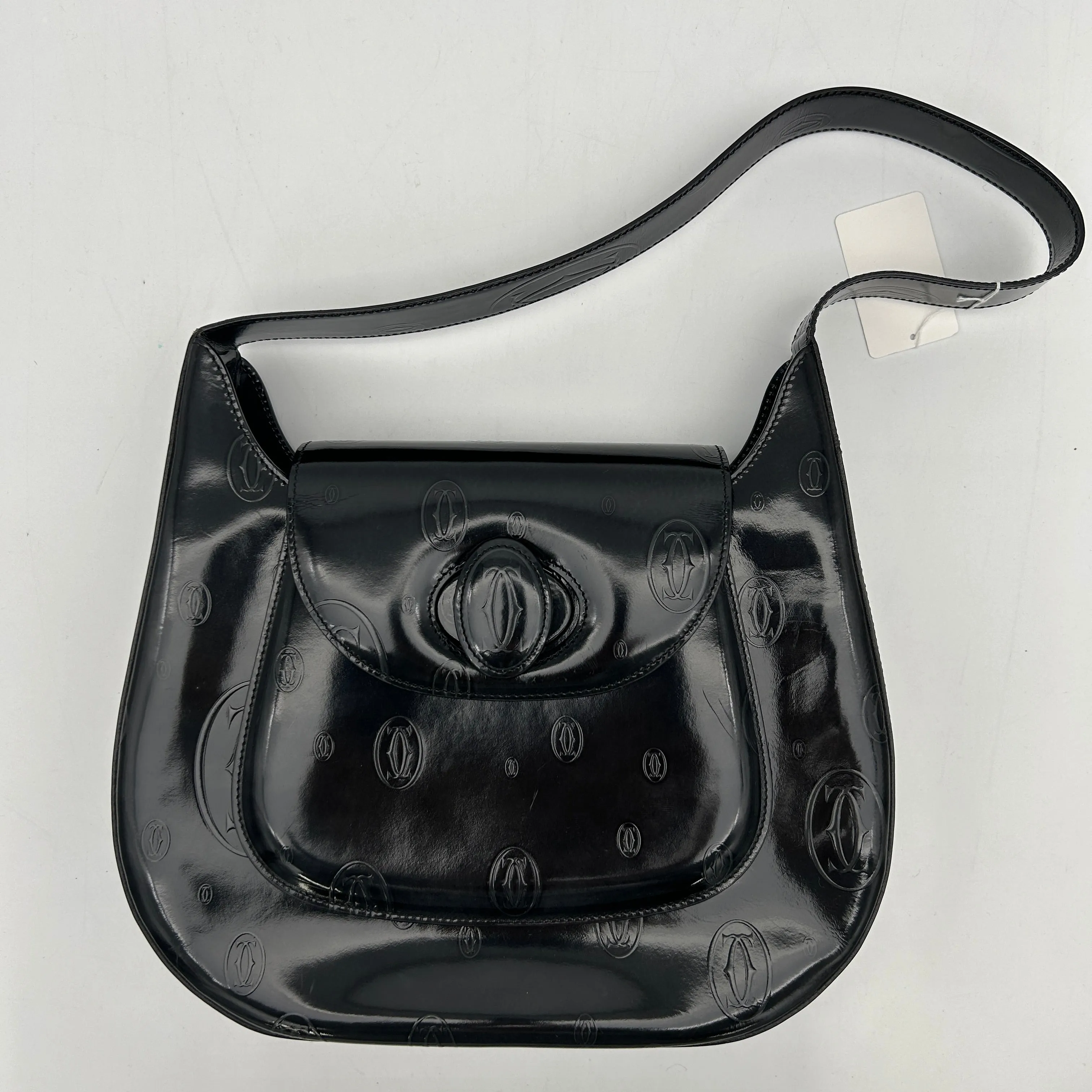 Cartier Black Happy Birthday Leather Shoulder Bag Medium