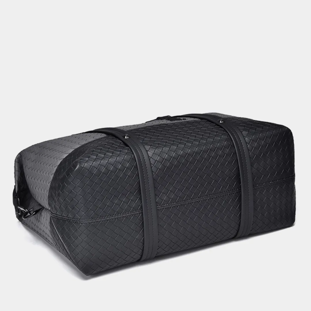 CateiKarrui Business Travel PU Leather Duffle Bag