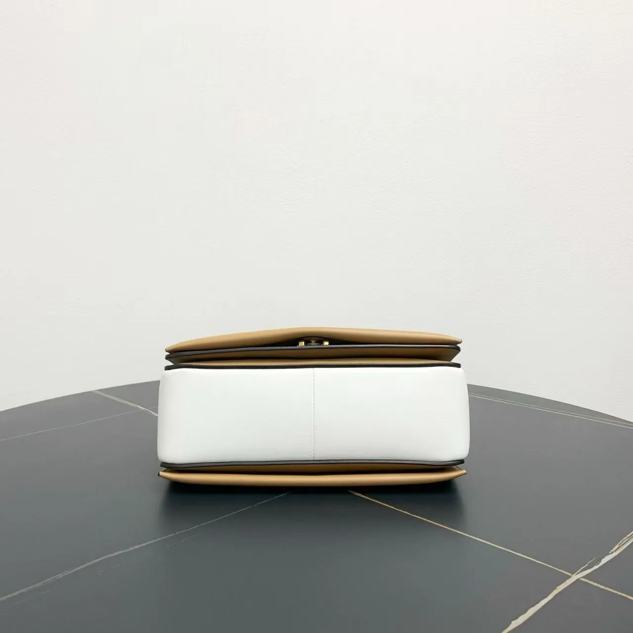 Celine Beige and White Shoulder Bag