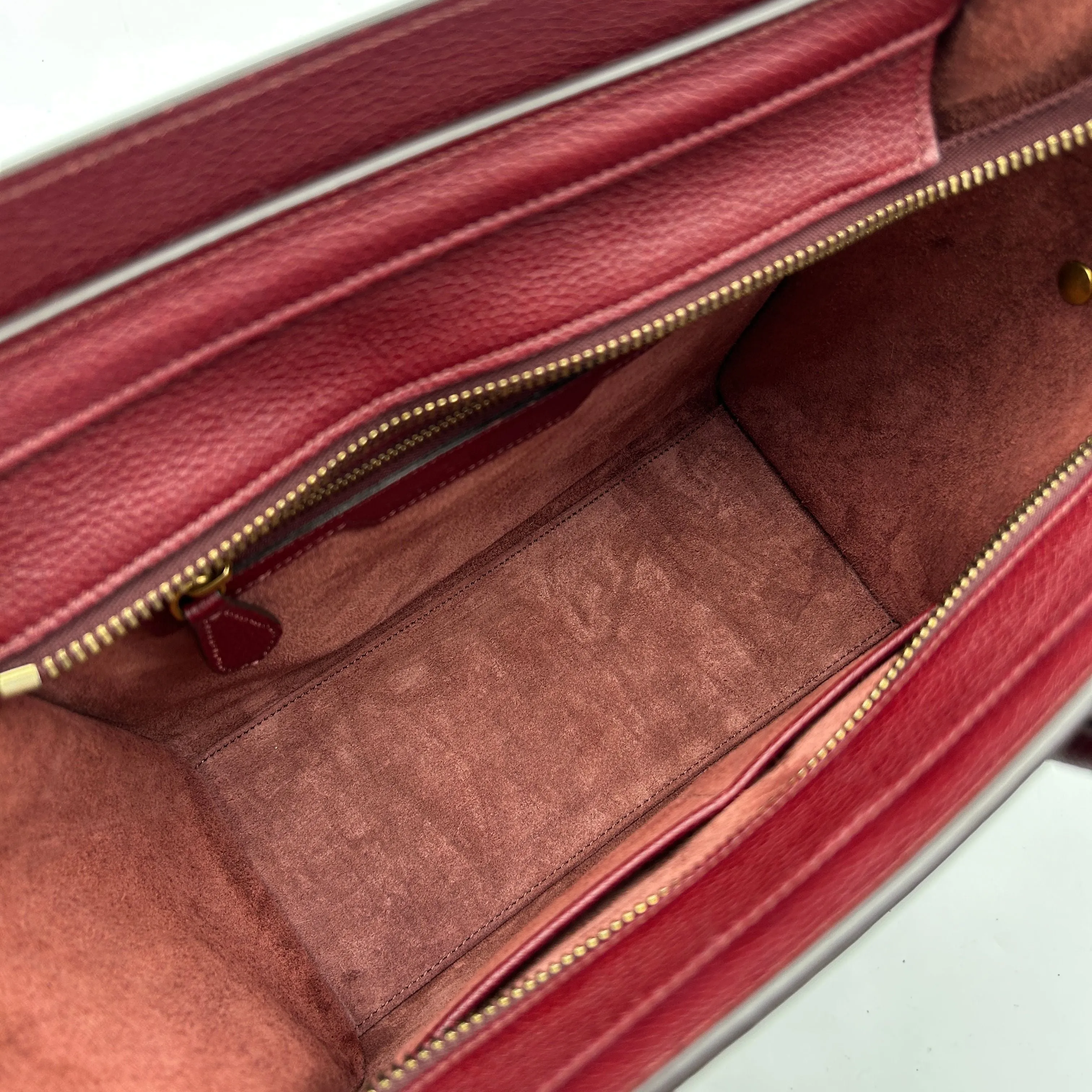 Celine Leather Luggage Mini - Red Totes, Handbags LA30718
