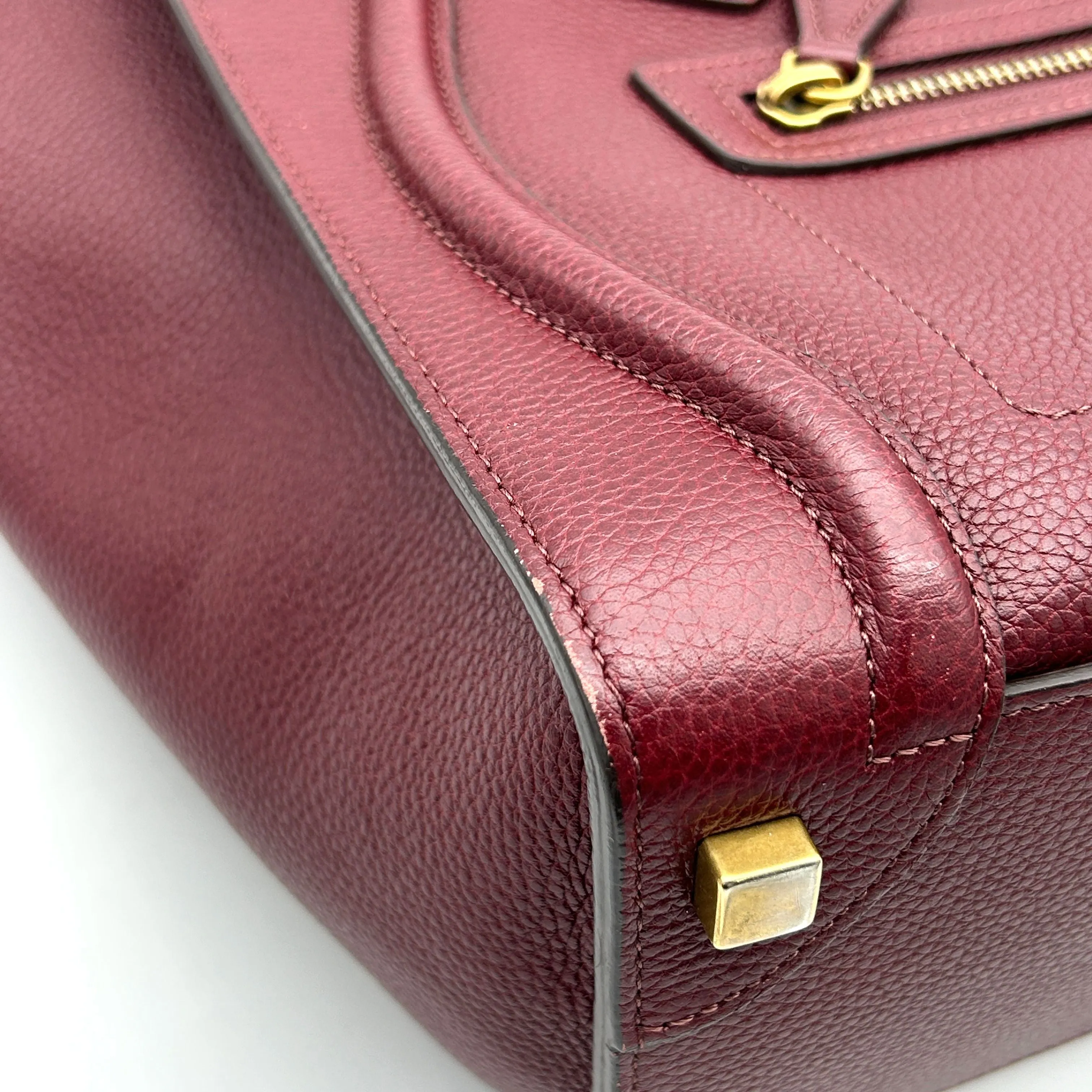 Celine Leather Luggage Mini - Red Totes, Handbags LA30718