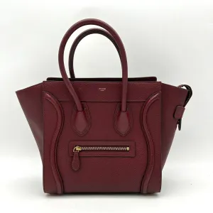 Celine Leather Luggage Mini - Red Totes, Handbags LA30718