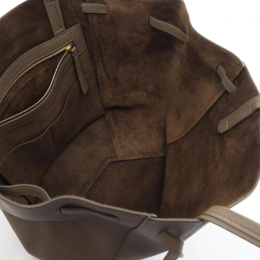 Celine Phantom Small Gray Beige Leather Shoulder Tote Bag