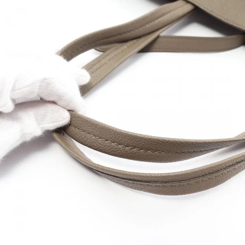 Celine Phantom Small Gray Beige Leather Shoulder Tote Bag