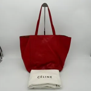 Celine Red Leather Shoulder Bag Medium