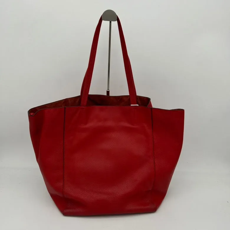 Celine Red Leather Shoulder Bag Medium